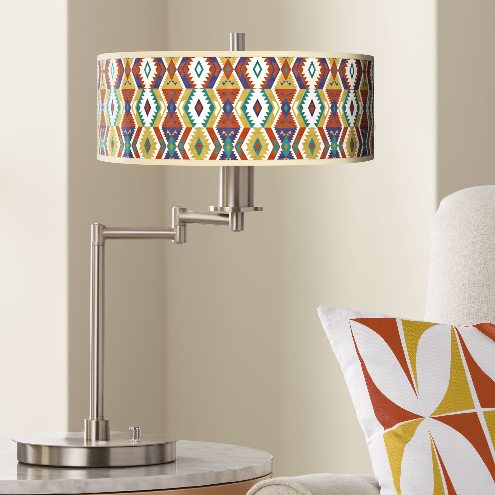 Southwest Giclee CFL Swing Arm Desk Lamp