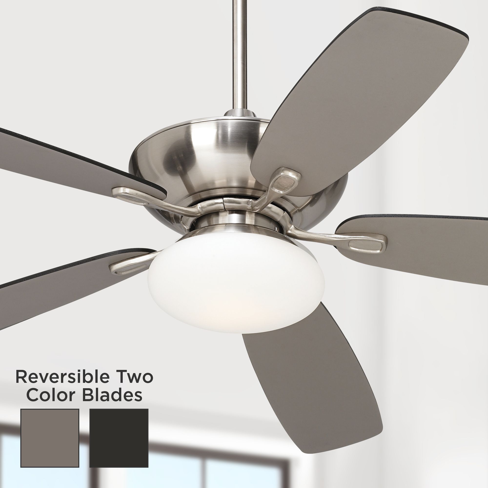 52" Casa Vieja® Flex Brushed Nickel Ceiling Fan