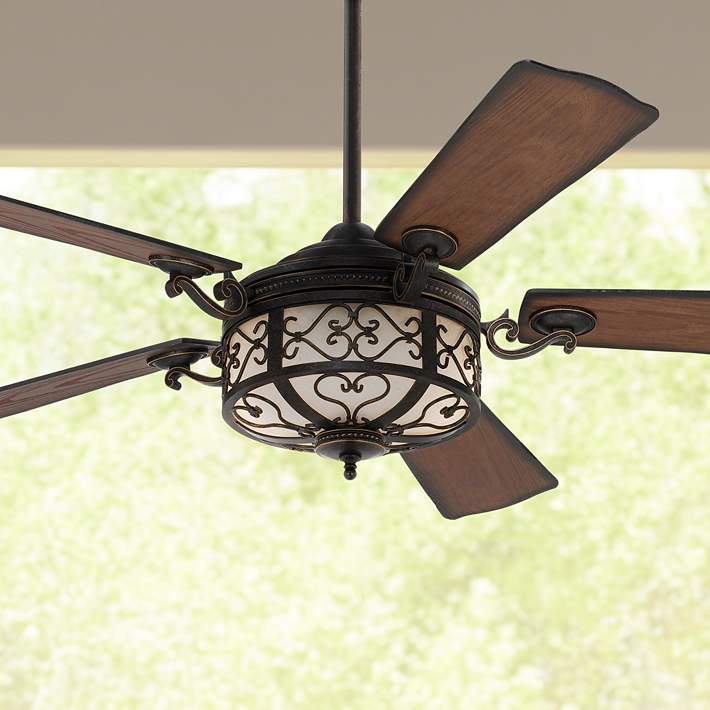 54 Hermitage Led Golden Forged Outdoor, Best Outdoor Ceiling Fans For Humid Climates
