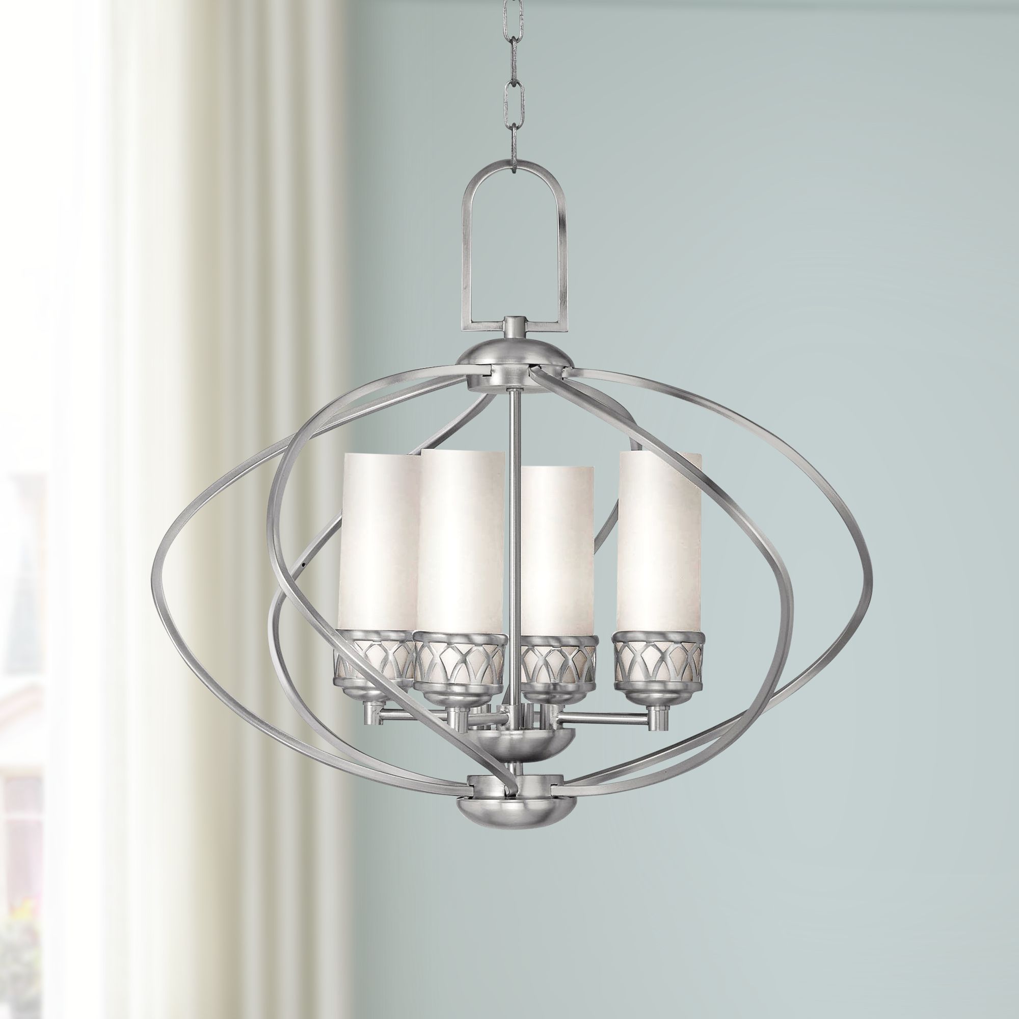Westfield 22" Wide Brushed Nickel 4-Light Chandelier