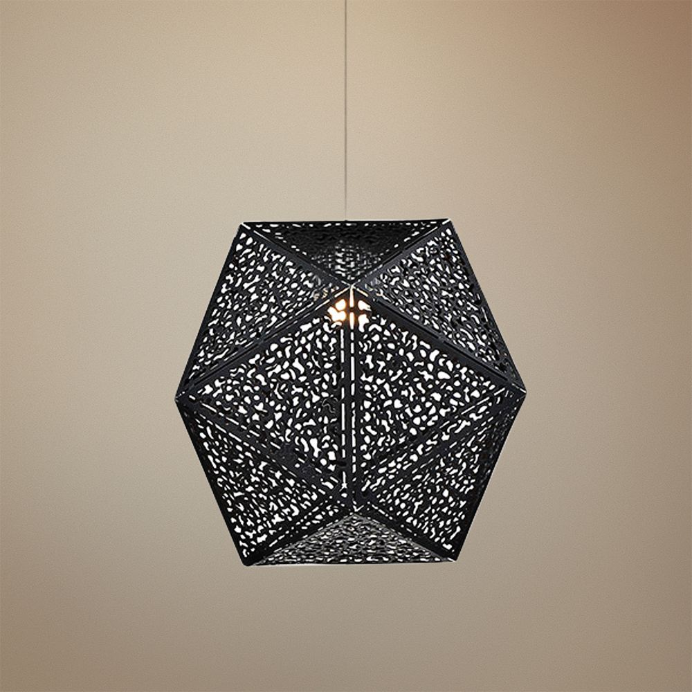 Modern Forms Riddle 12" Wide Black LED Mini Pendant