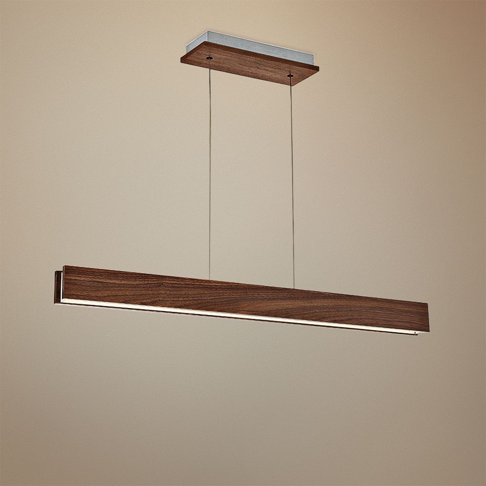 Drift 38" Wide Dark Walnut LED Kitchen Island Light Pendant