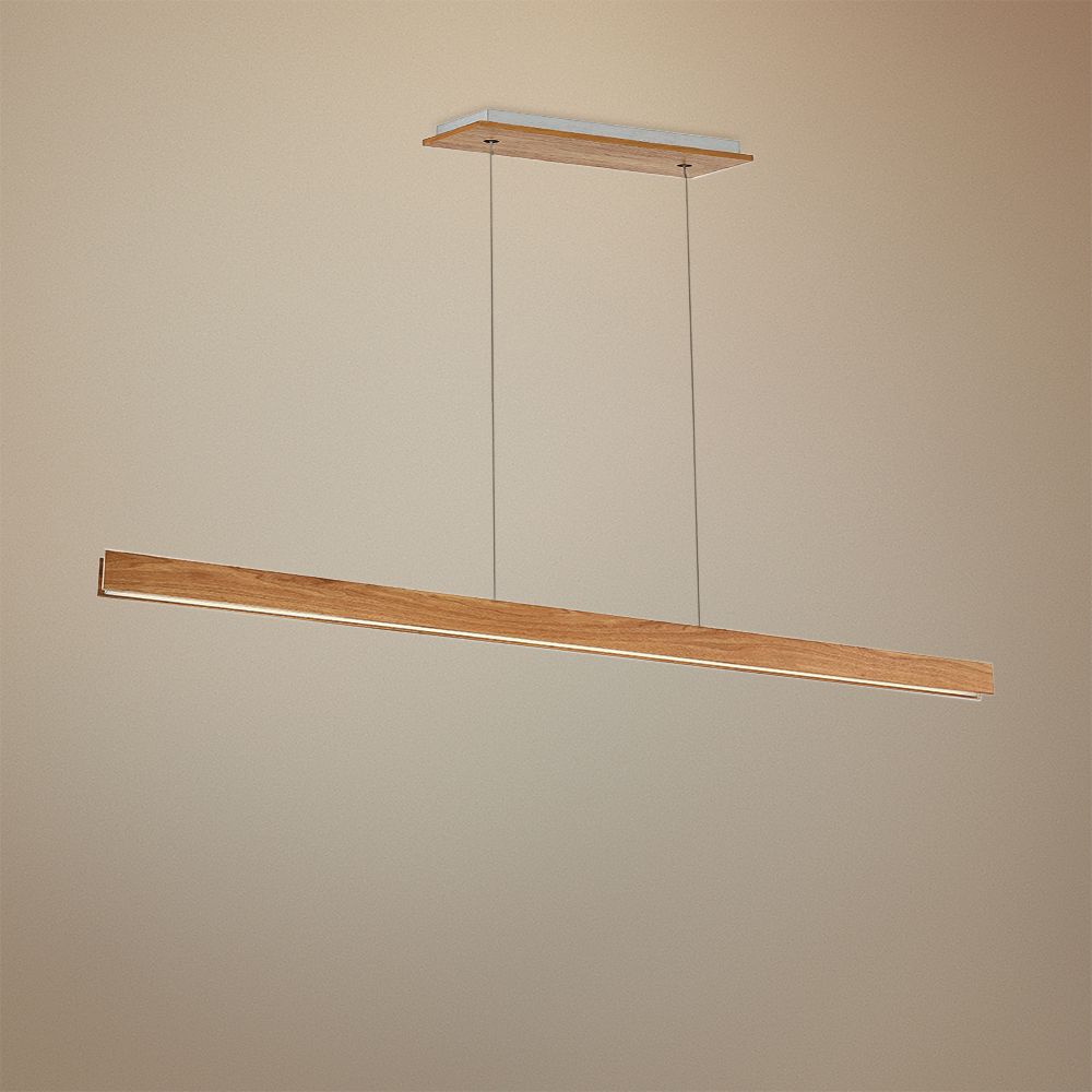 Drift 84" Wide Walnut LED Kitchen Island Light Pendant