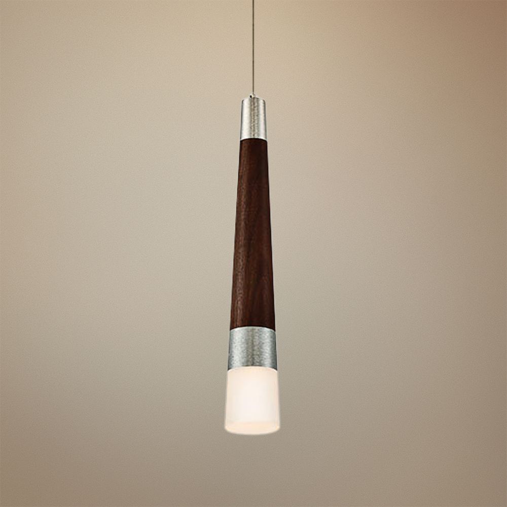 Modern Forms Padron 2" Wide Dark Walnut LED Mini Pendant