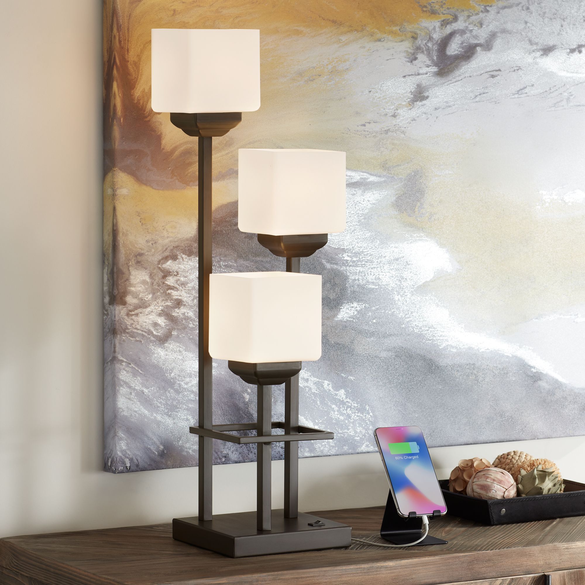 lamps plus console table