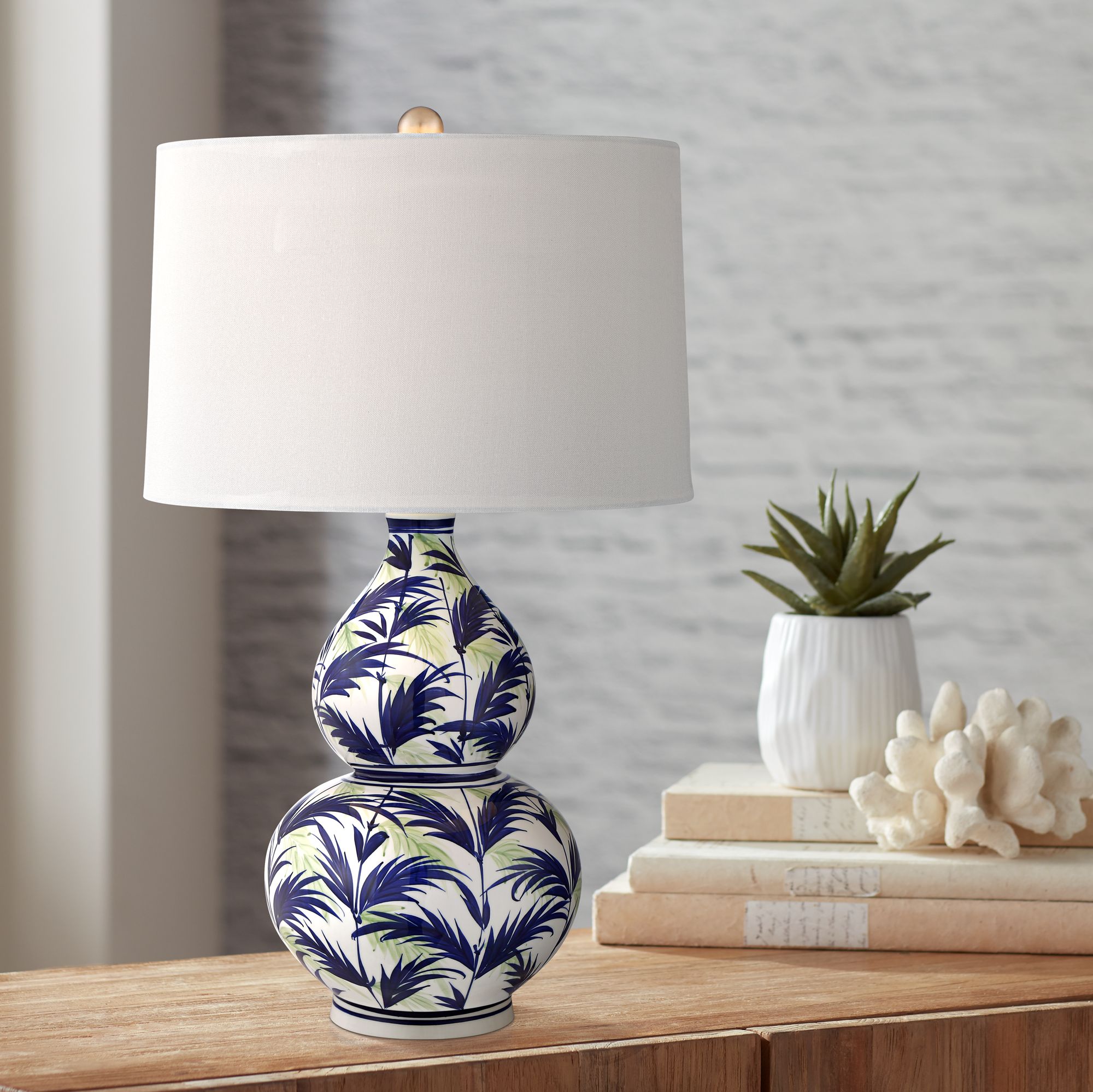 Tahiti Ceramic Double Gourd Table Lamp
