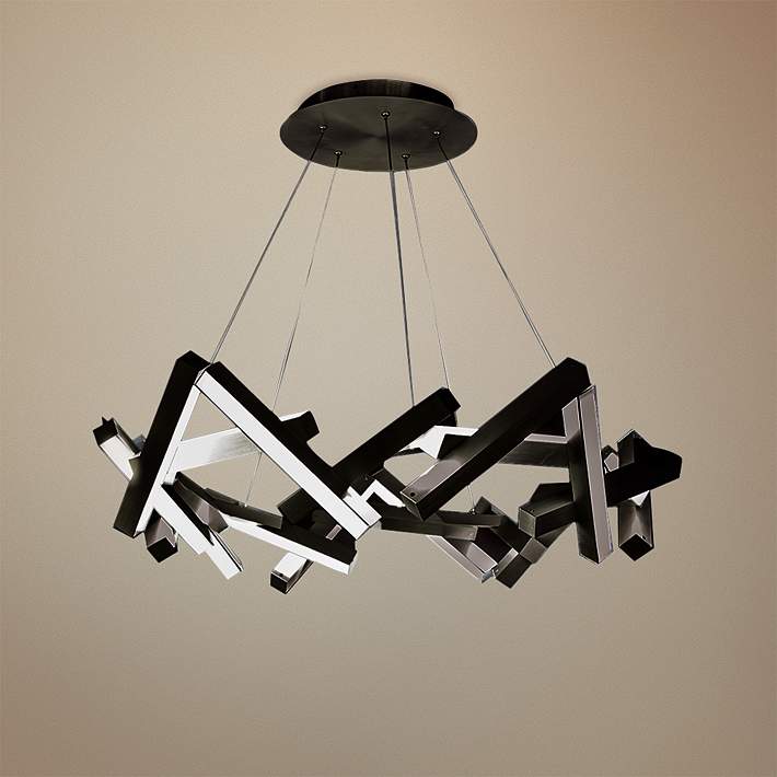 Modern Forms Chaos 34 Wide Black 21 Light Led Chandelier 55r32 Lamps Plus