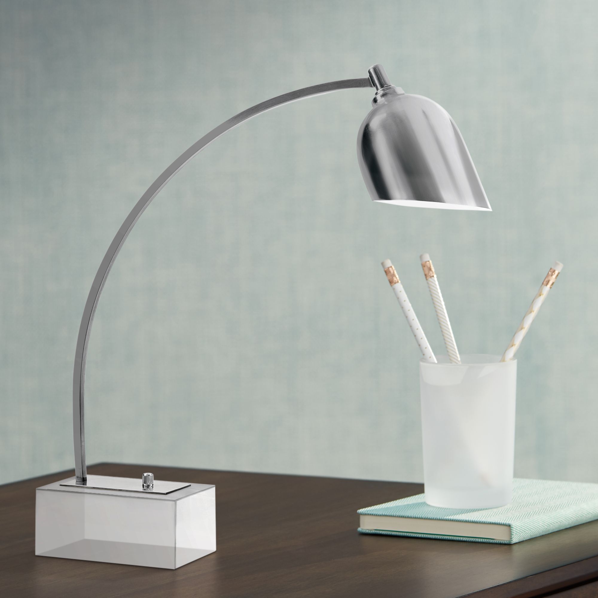 Regina Andrew Eureka Polished Nickel Desk Lamp