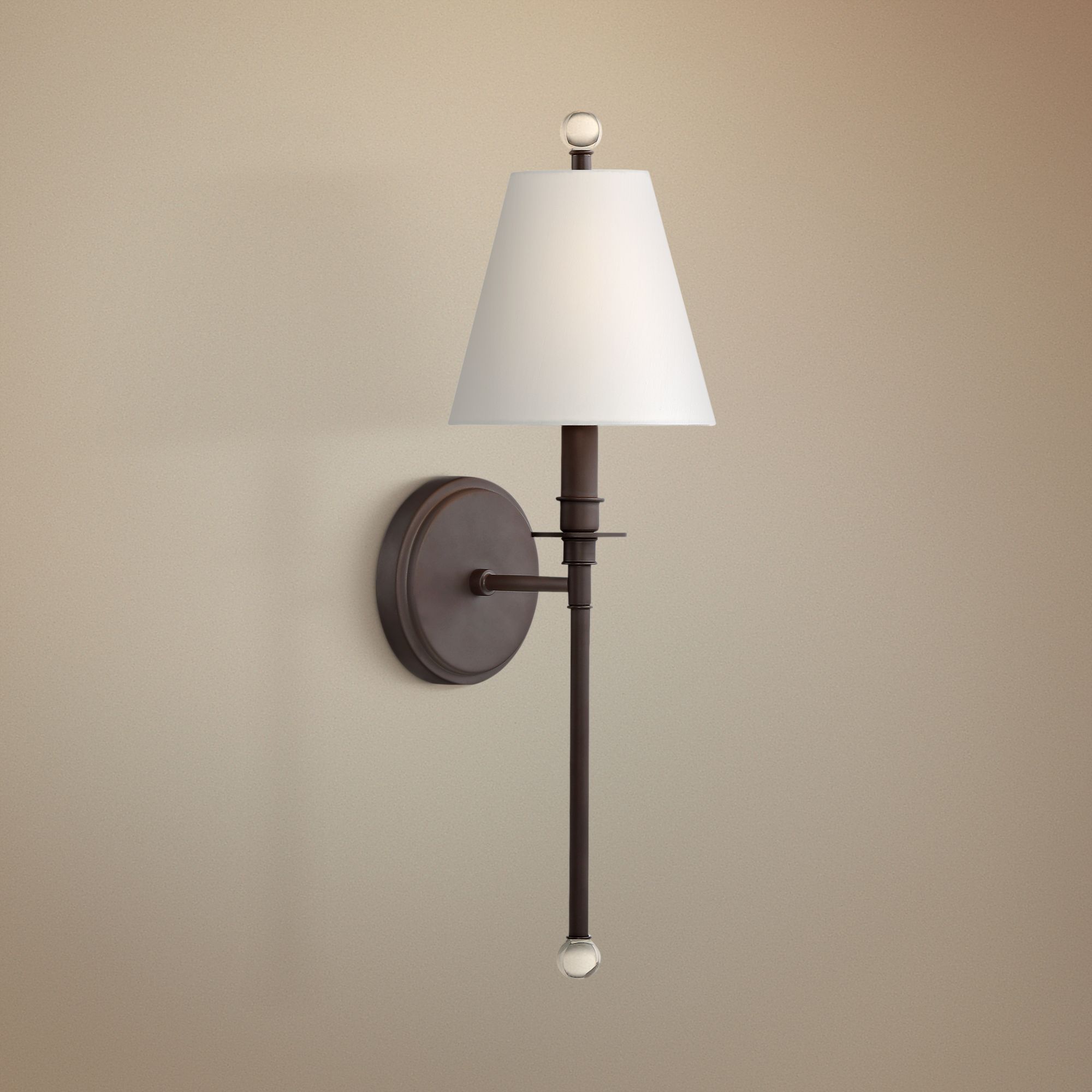 Crystorama Riverdale 14 1/2" High Dark Bronze Wall Sconce