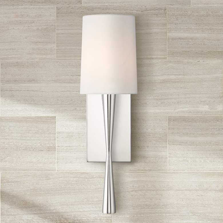Crystorama Trenton 18 1/2&quot; High Polished Nickel Wall Sconce
