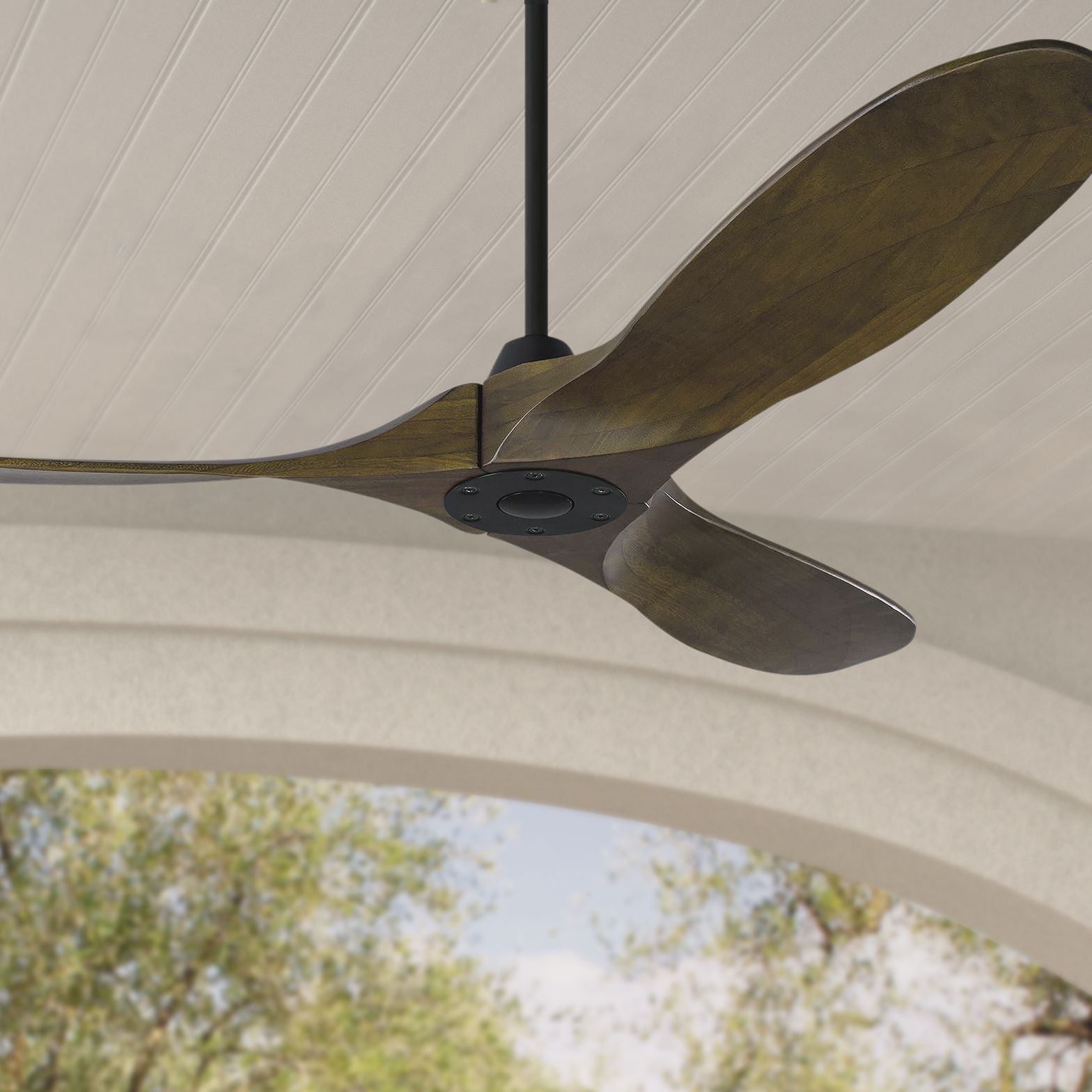 52 Maverick Ii Dark Walnut And Matte Black Ceiling Fan