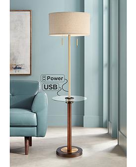 With Tray Table Floor Lamps, Possini Floor Lamp With Table Top