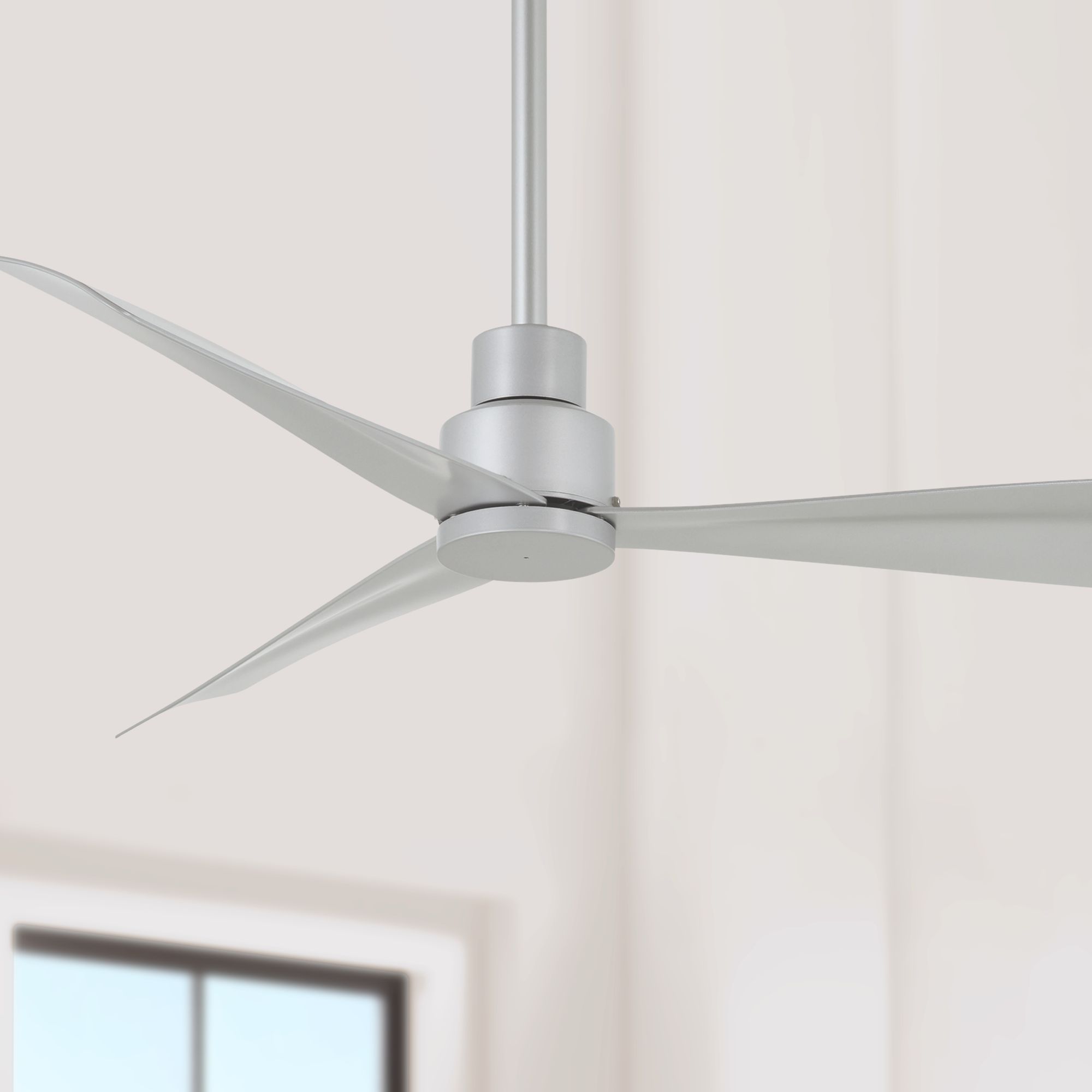 44" Minka Aire Simple Silver Outdoor Ceiling Fan