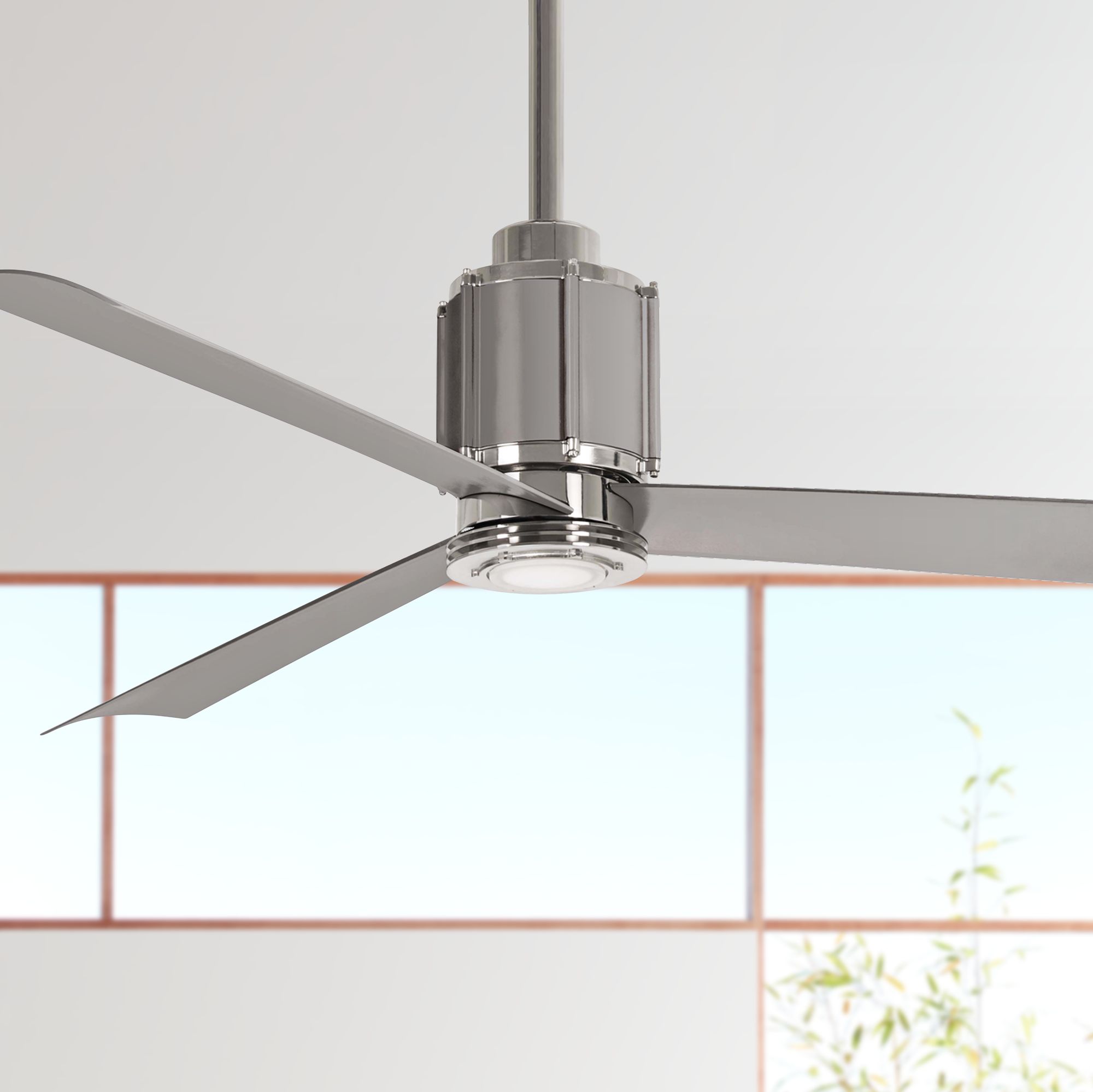 54" Minka Aire Gear Polished Nickel LED Ceiling Fan