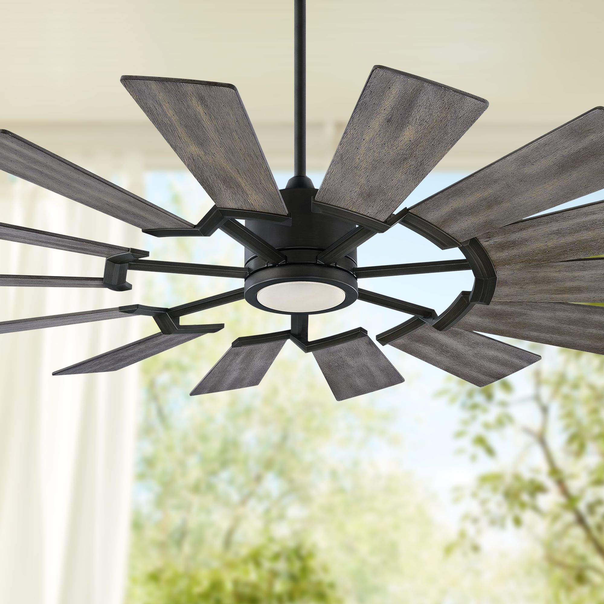 52 Monte Carlo Prairie Ii Aged Pewter Led Ceiling Fan