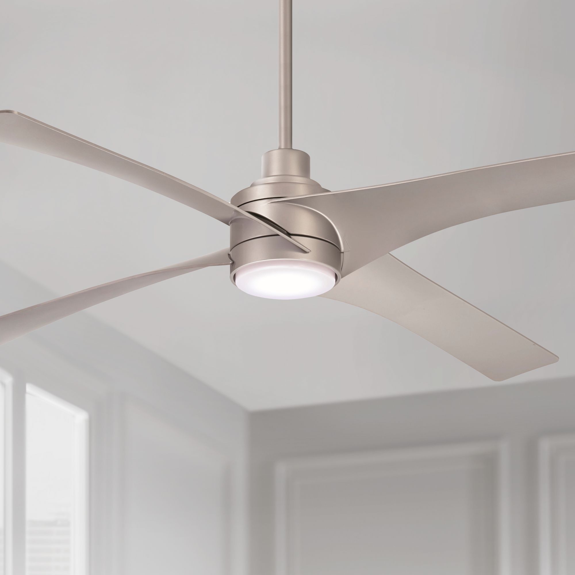 56" Minka Aire Swept Silver LED Ceiling Fan