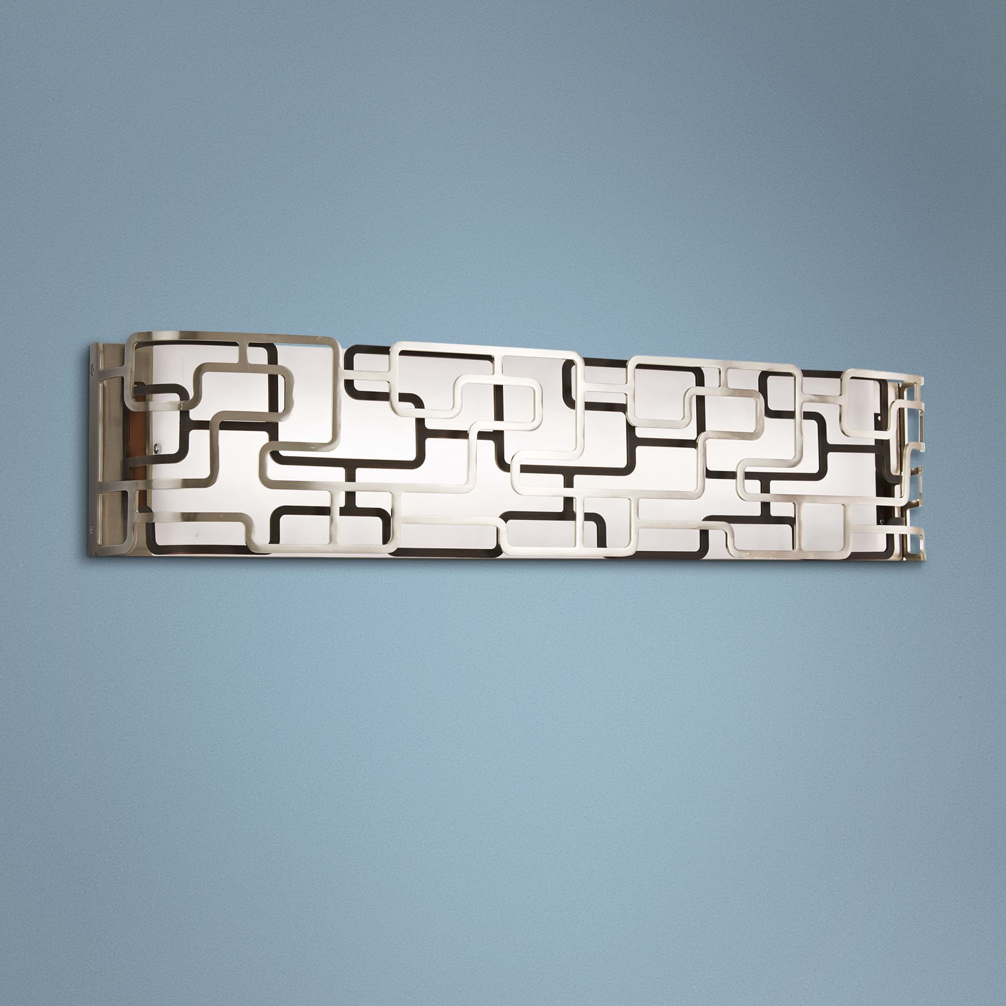 Alecia's Tiers 25" Wide Brushed Nickel LED Bath Light