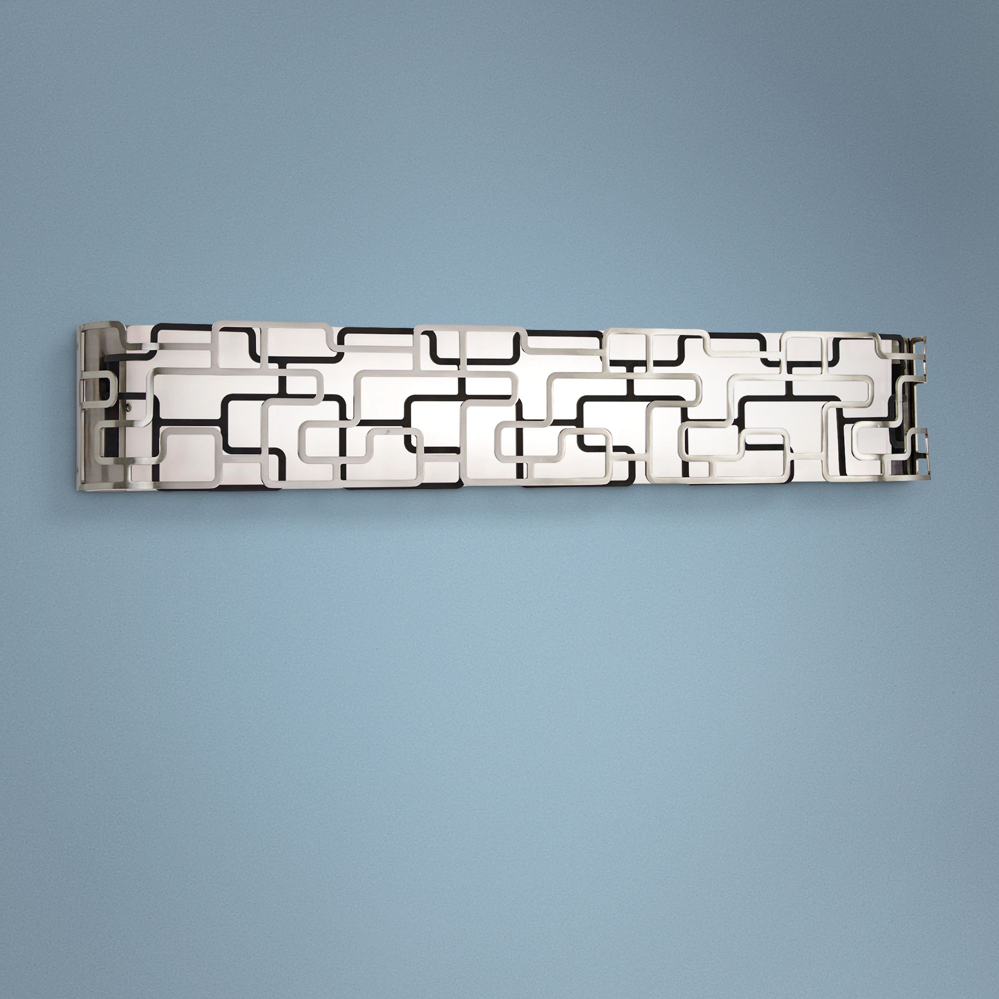 Alecia's Tiers 32" Wide Brushed Nickel LED Bath Light