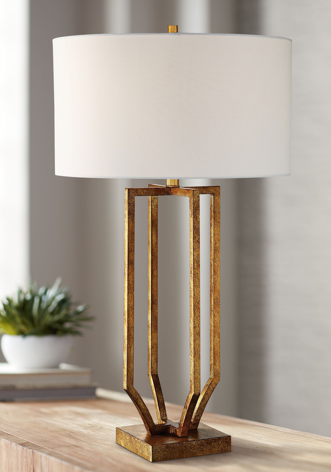 Lite Source Tucsonian Rust Gold Metal Table Lamp