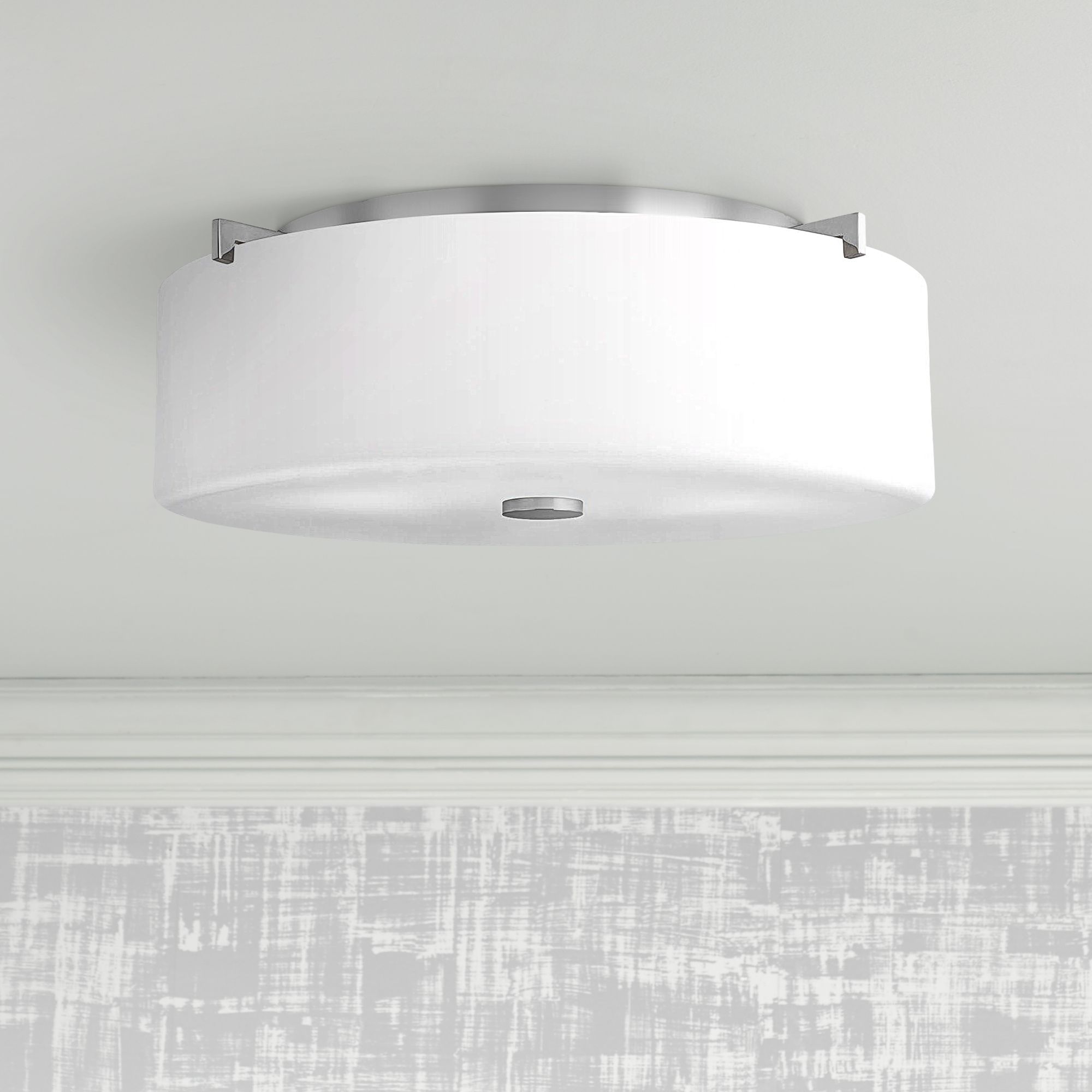 Feiss Sunset Drive 16" Wide Chrome Flushmount Ceiling Light