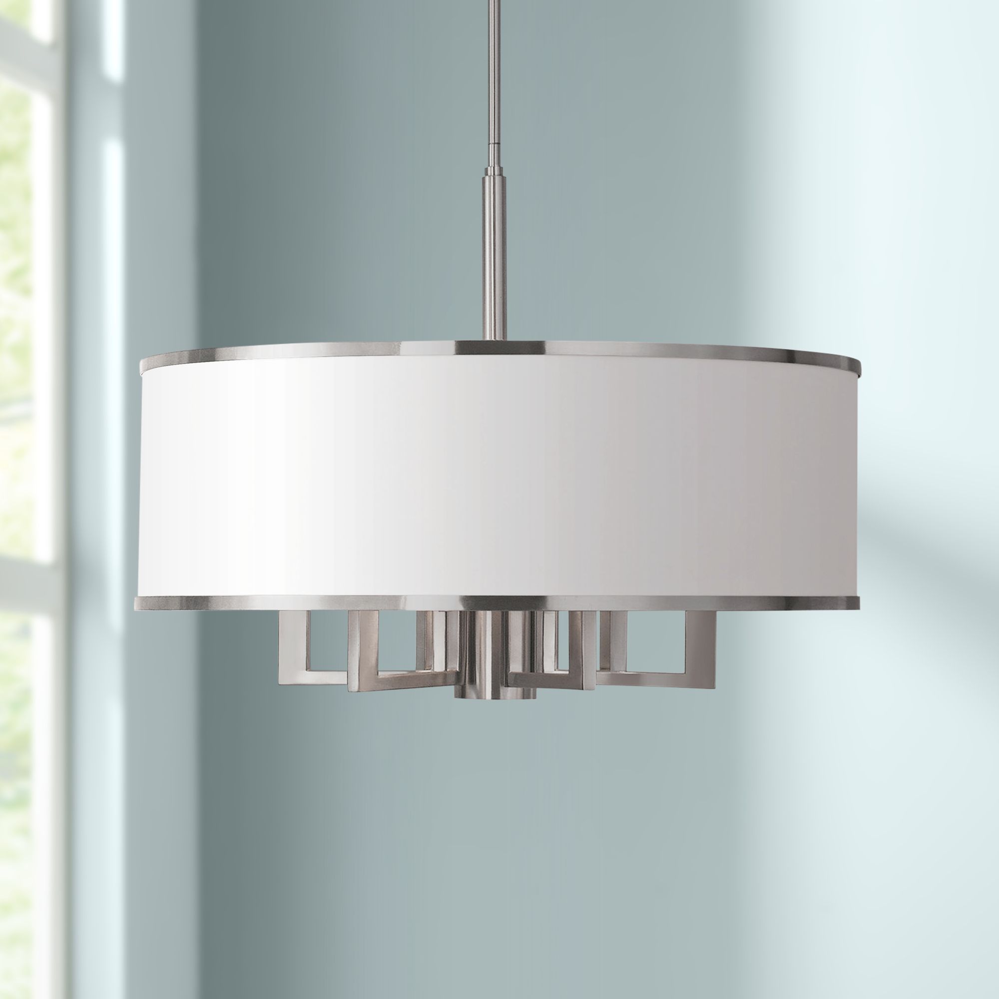 white shade pendant light