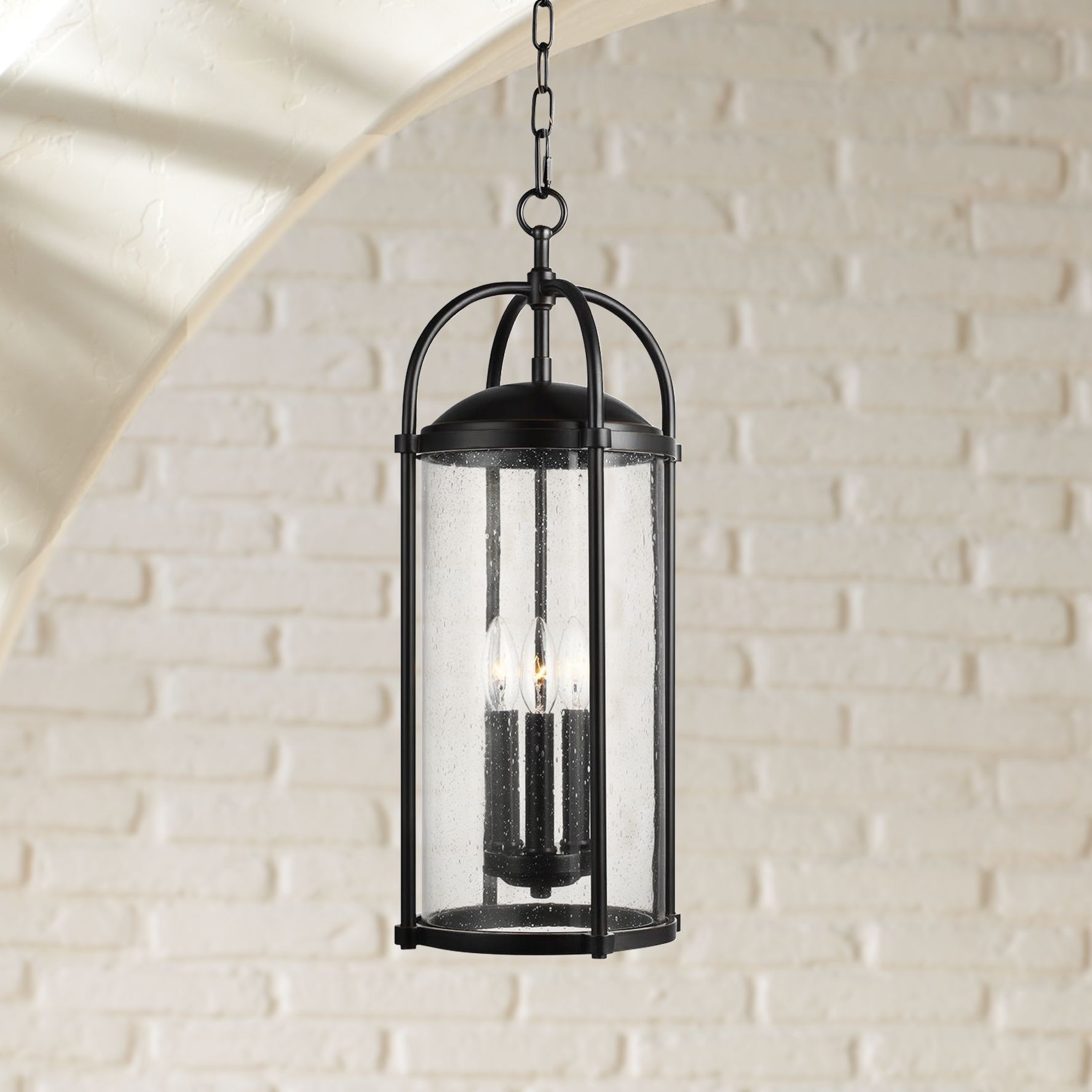 Feiss Dakota 23" High Espresso Outdoor Hanging Light
