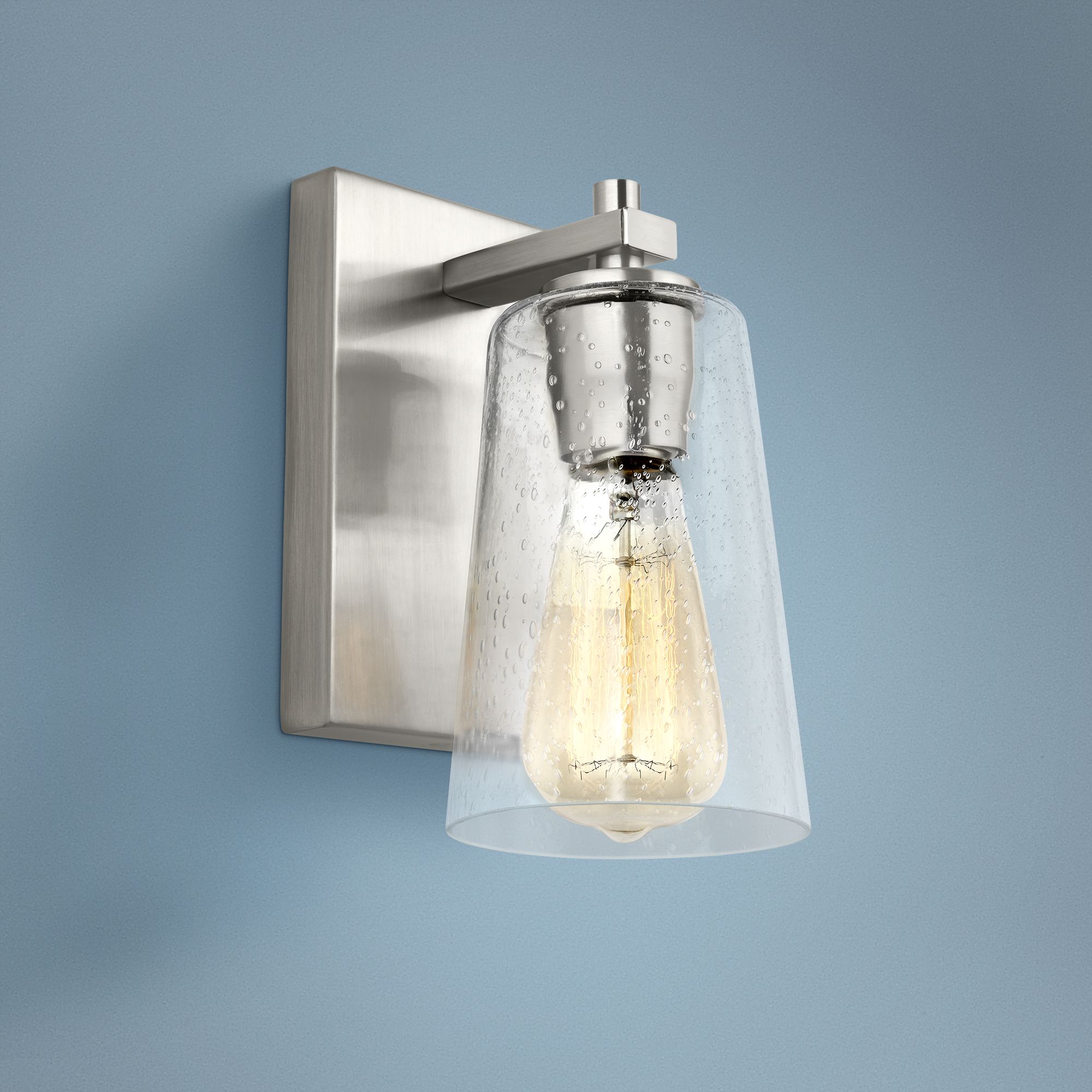 Feiss Mercer 9" High Satin Nickel Wall Sconce