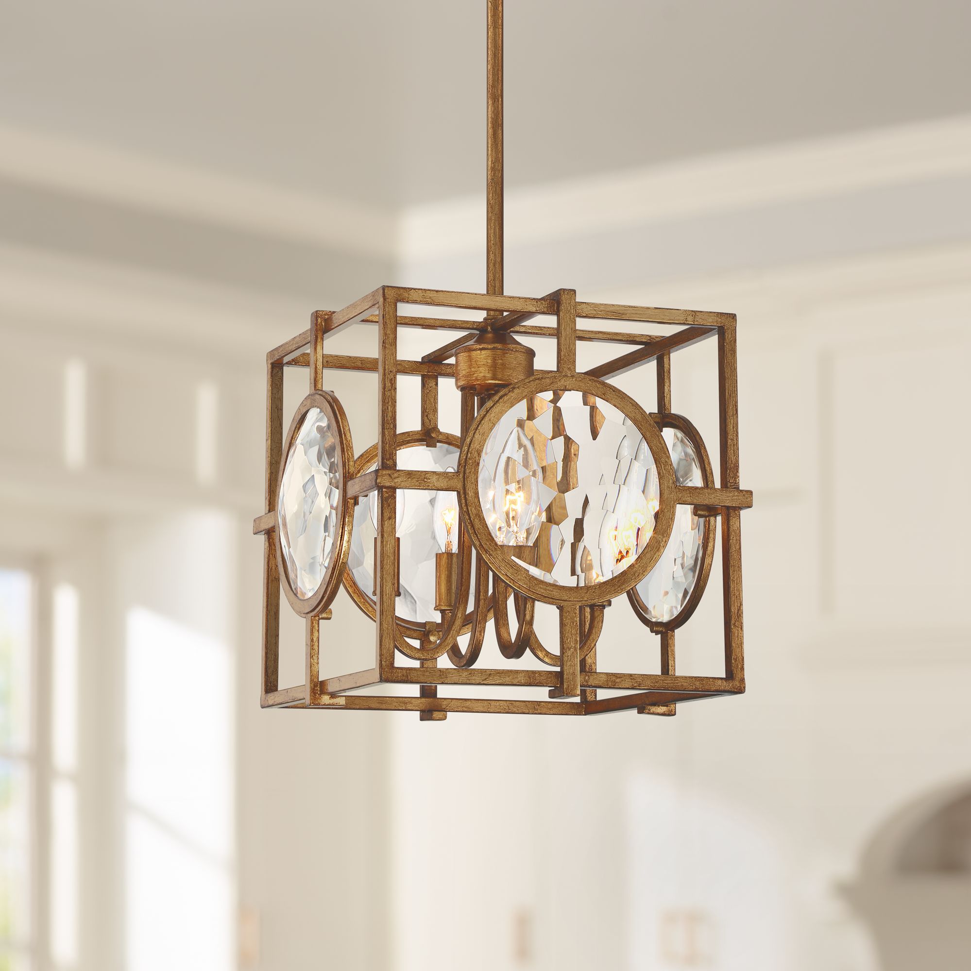 Theresa 12 1/2" Wide 4-Light Cube Pendant