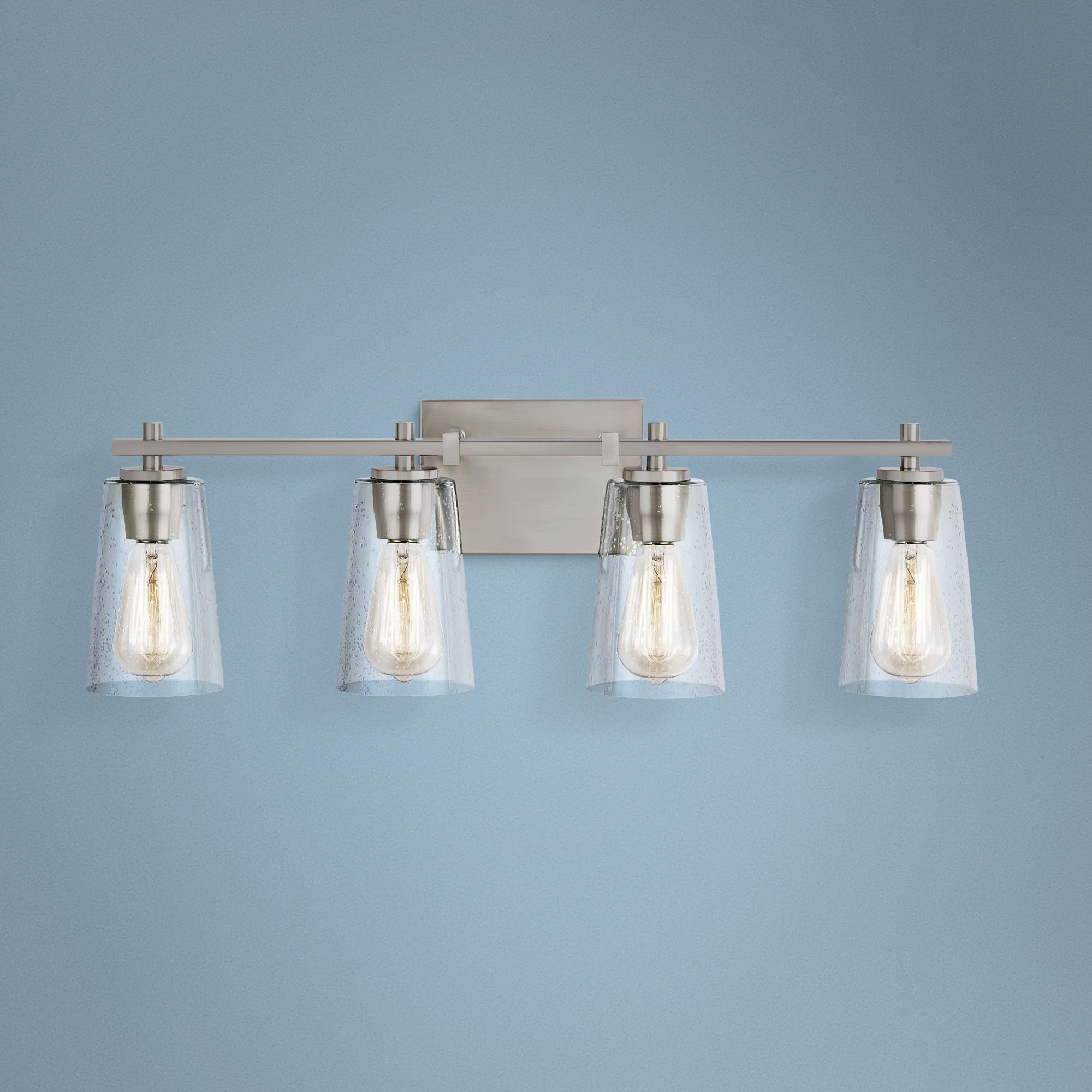 Feiss Mercer 28 3/4" Wide Satin Nickel 4-Light Bath Light