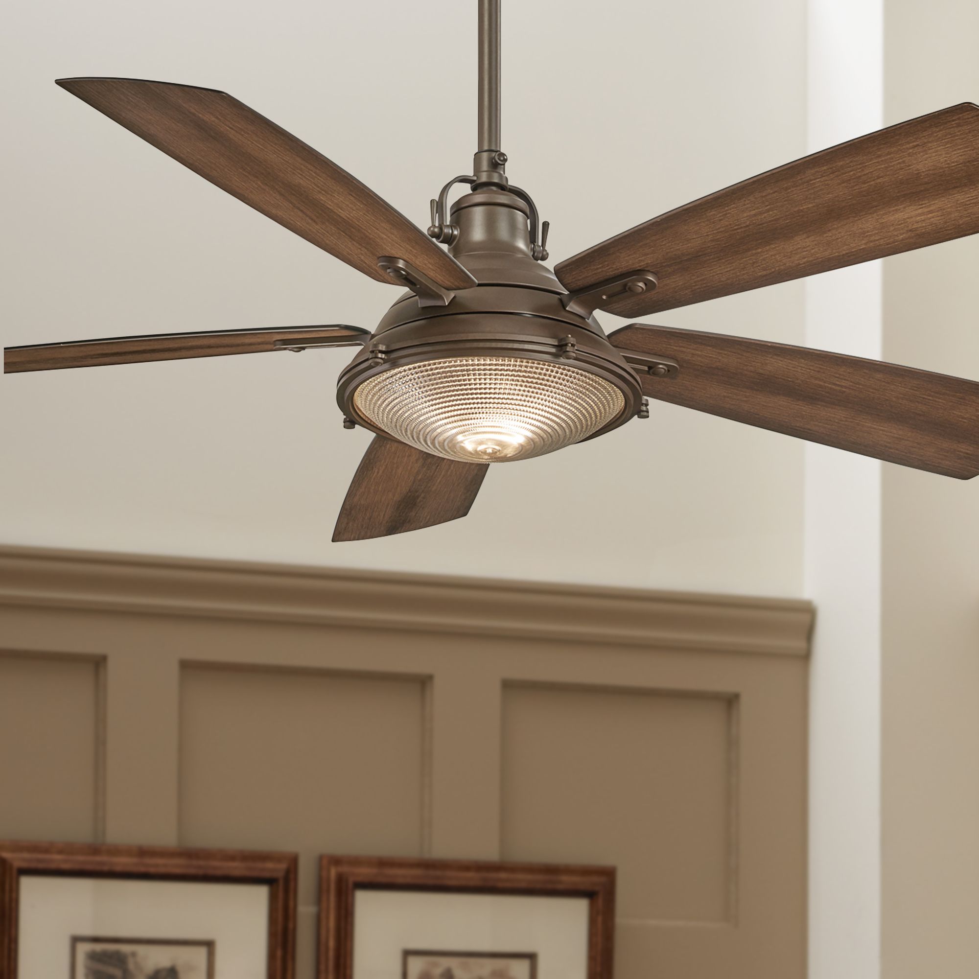 56" Minka Aire Groton Oil Rubbed Bronze Outdoor LED Ceiling Fan