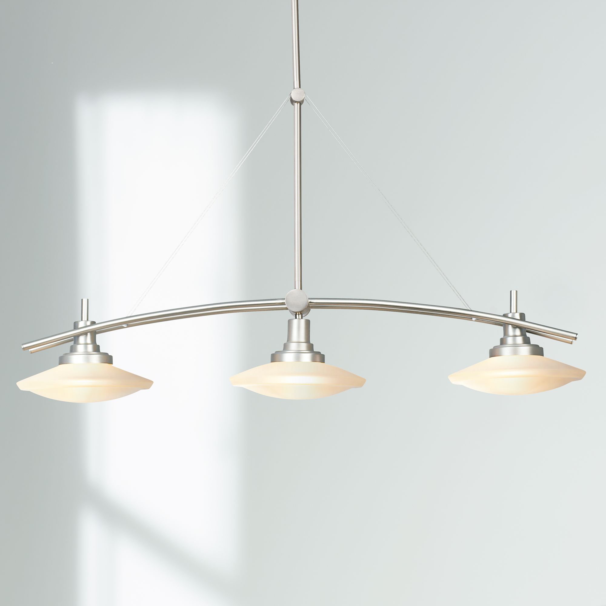 Structures Nickel 37 1/2" Wide 3-Light Island Chandelier