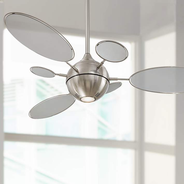 54 Minka Aire Cirque Brushed Nickel, Ceiling Fan Close To Wall