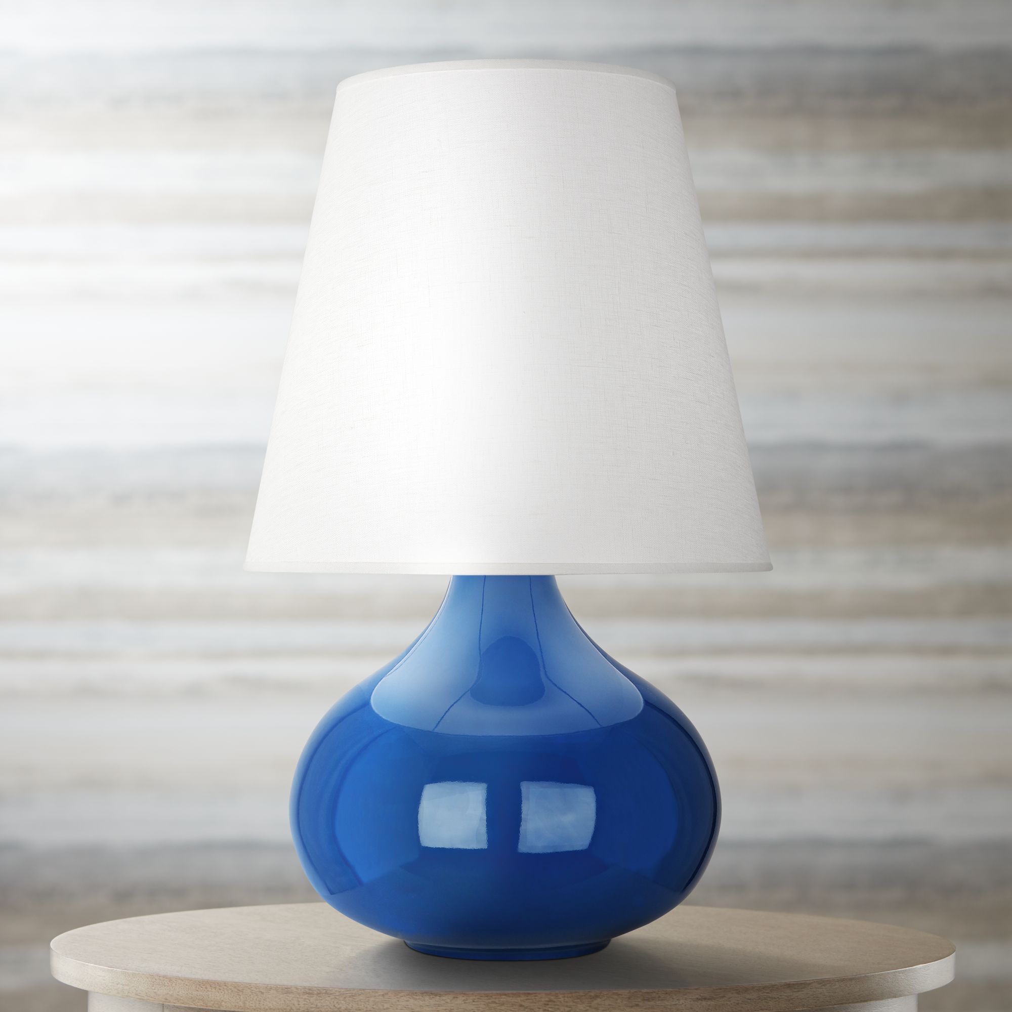 Robert Abbey June Marine Table Lamp with Oyster Linen Shade