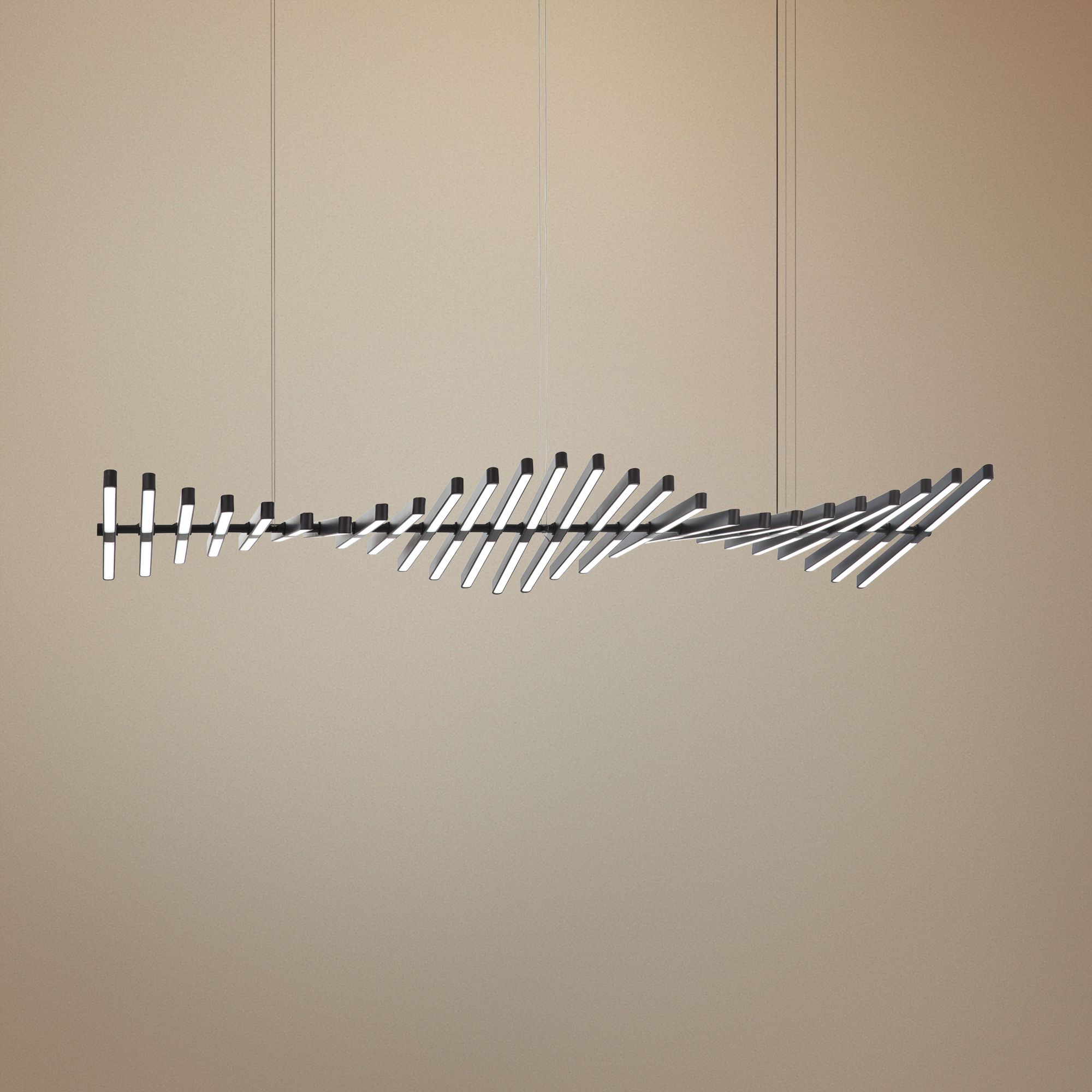 George Kovacs Stake Out 49"W Chocolate LED Linear Chandelier