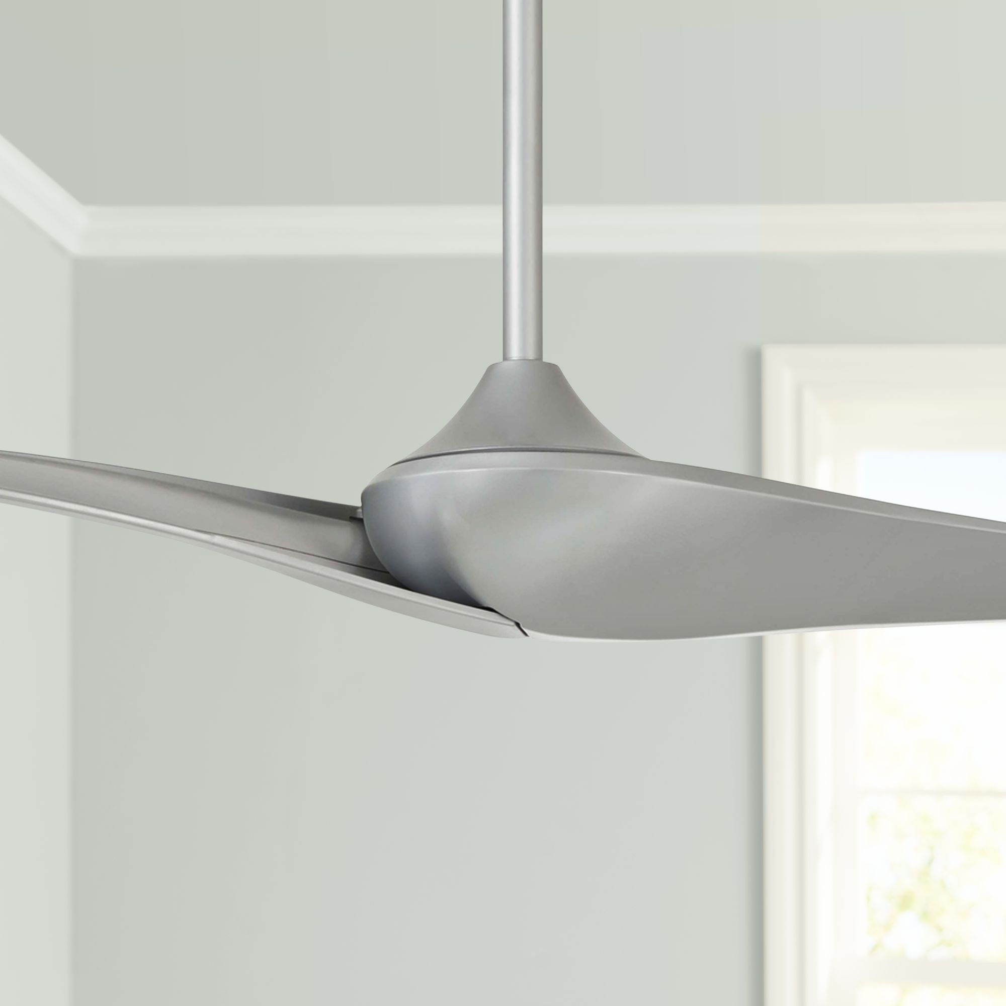 60" Minka Aire Wave II Silver DC Ceiling Fan 58D97 Lamps Plus
