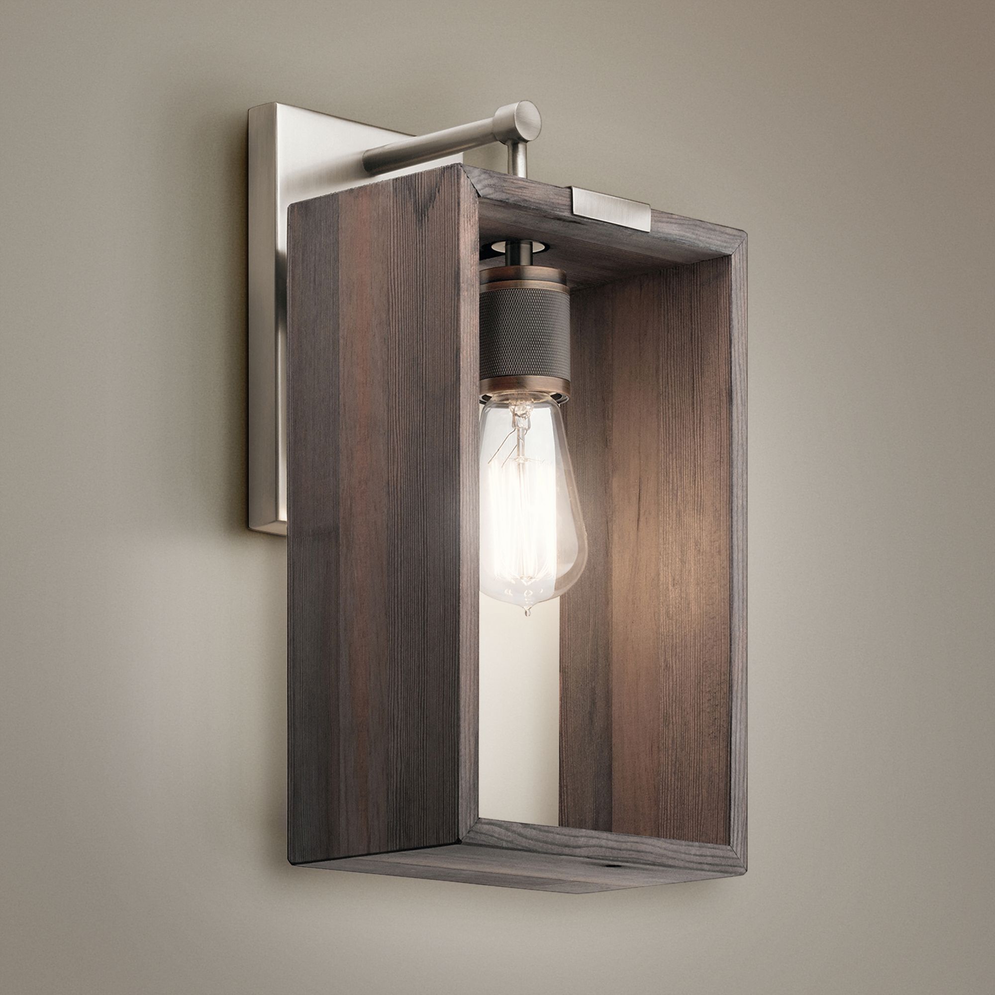 Industrial Frames 14 1/2" High Classic Pewter Wall Sconce