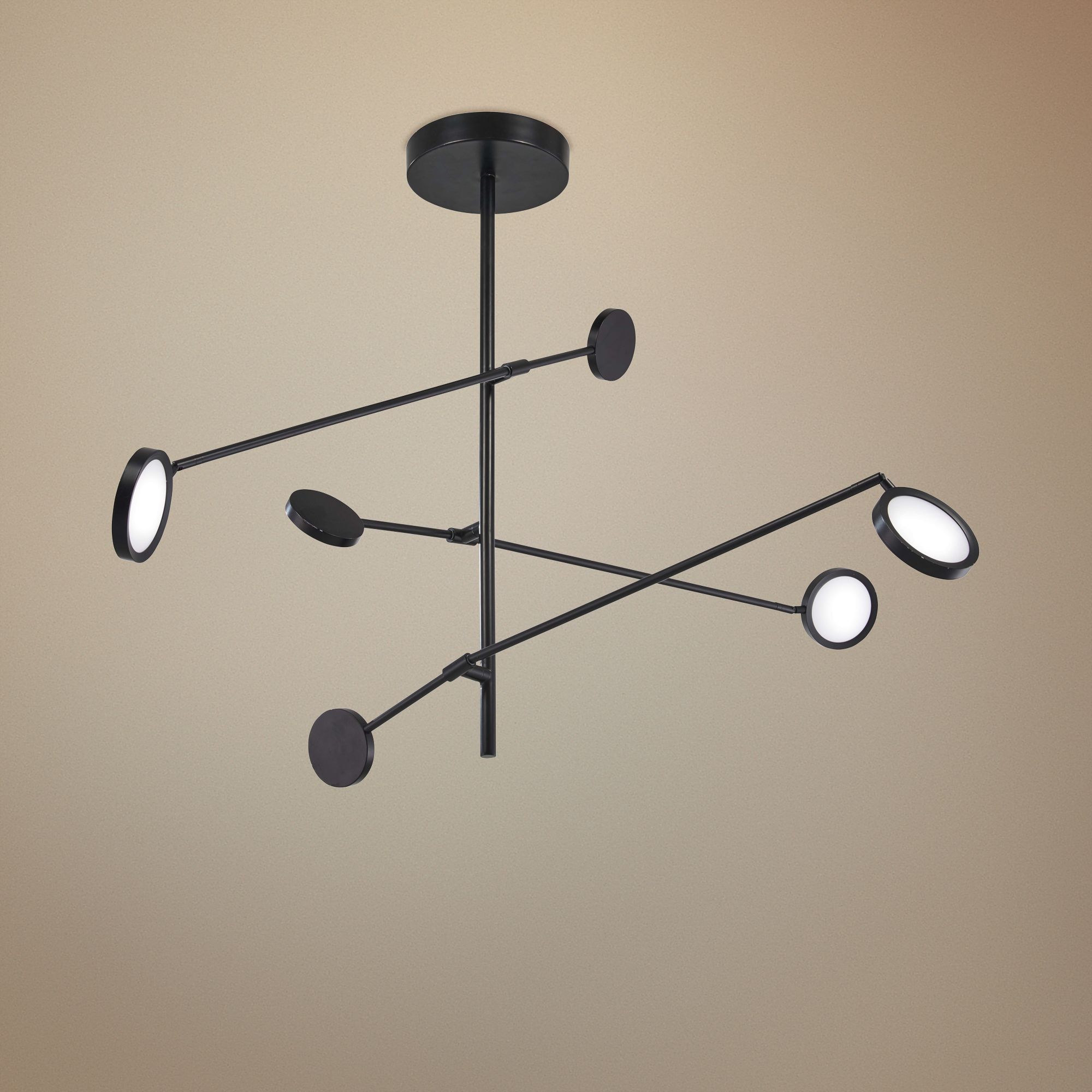 George Kovacs Radar 58 1/2" Wide Black LED Pendant Light