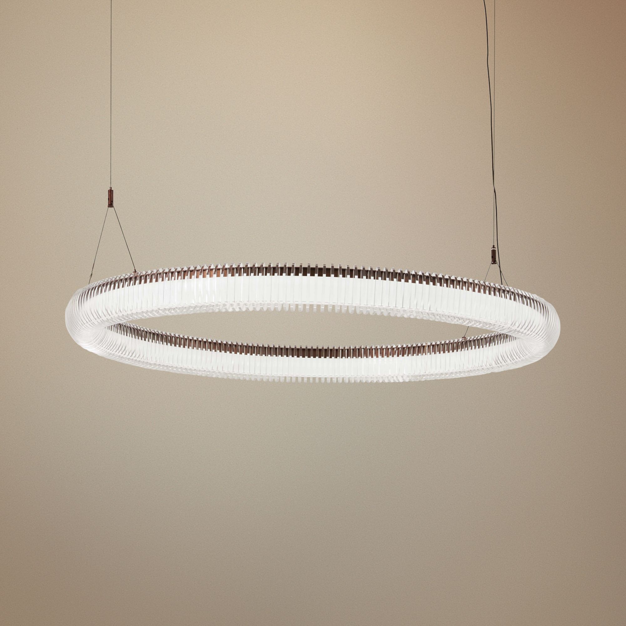 Roulette 25 1/2" Wide Satin Bronze LED Pendant Light