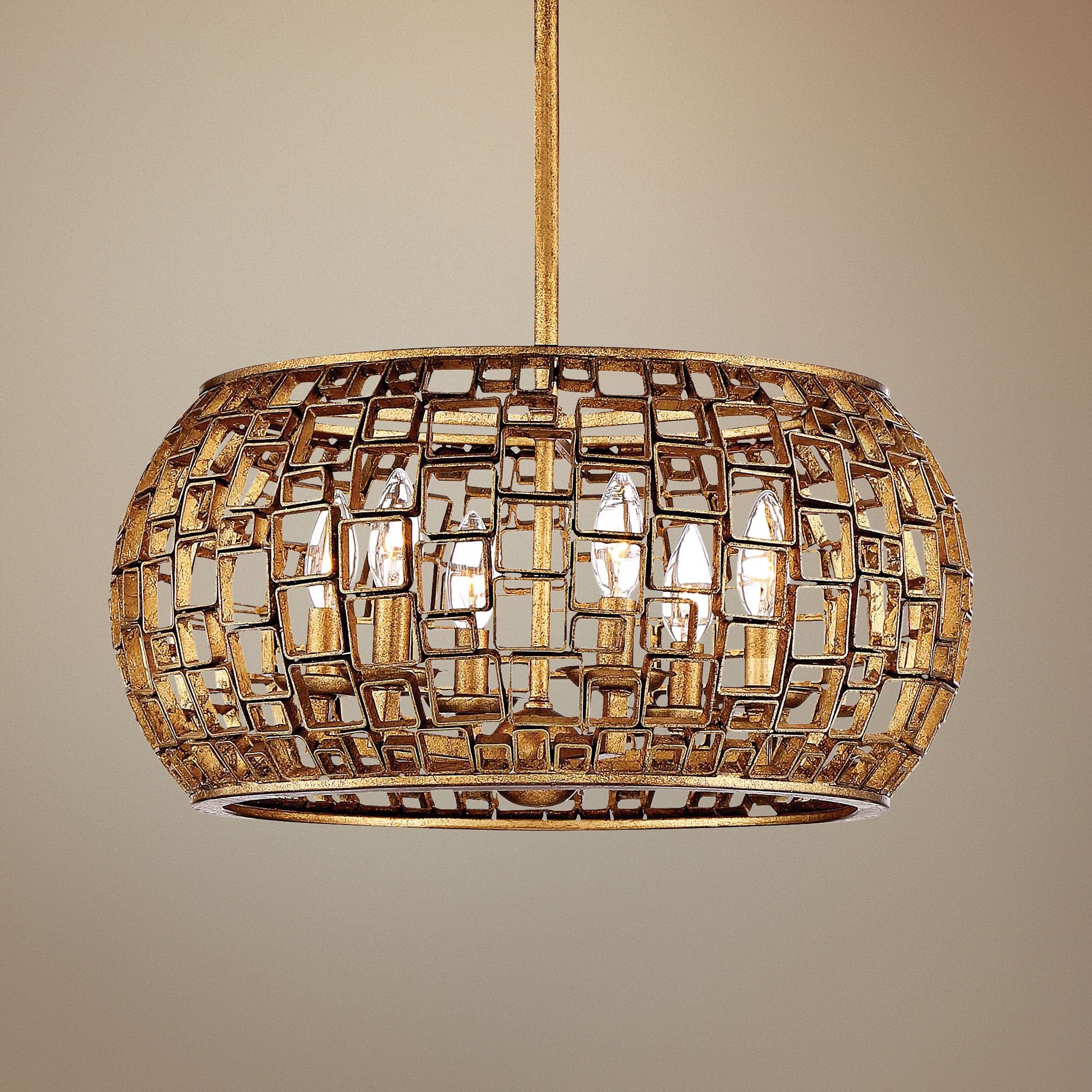 Metropolitan Abbondanza 20"W 6-Light Halcyon Gold Pendant