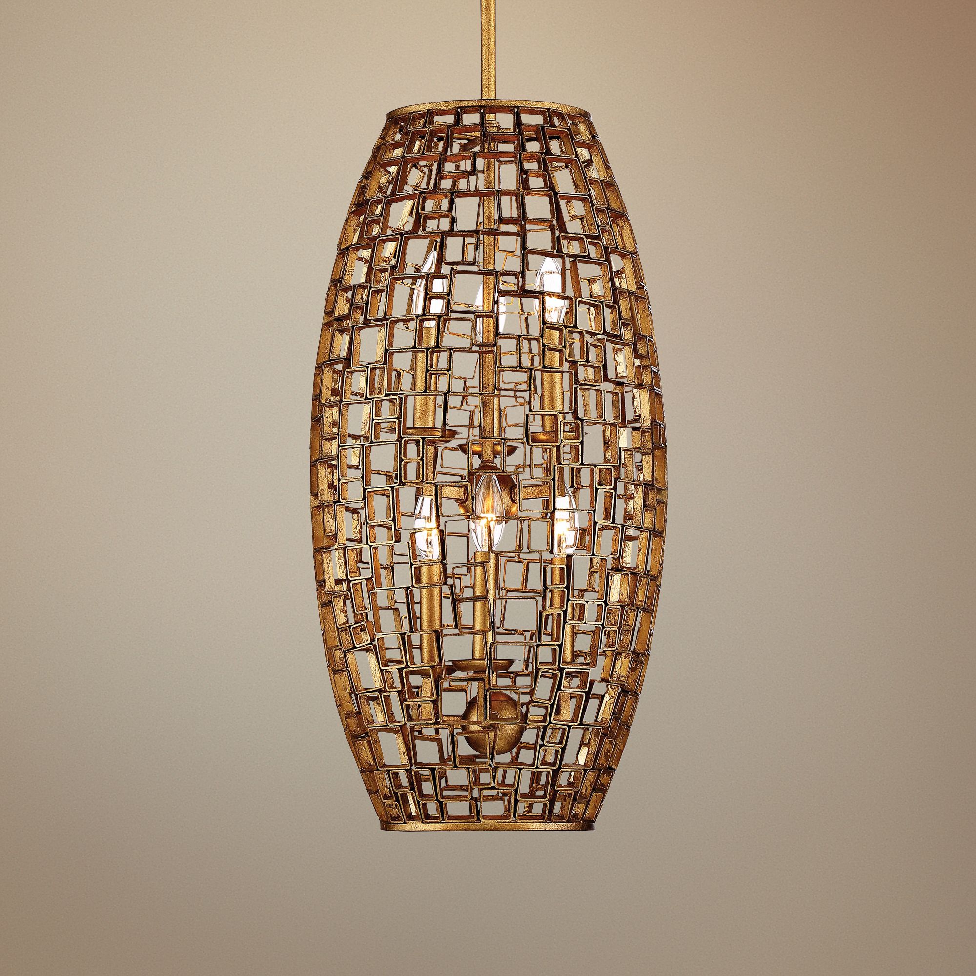 Abbondanza 13 3/4" Wide 6-Light Halcyon Gold Pendant
