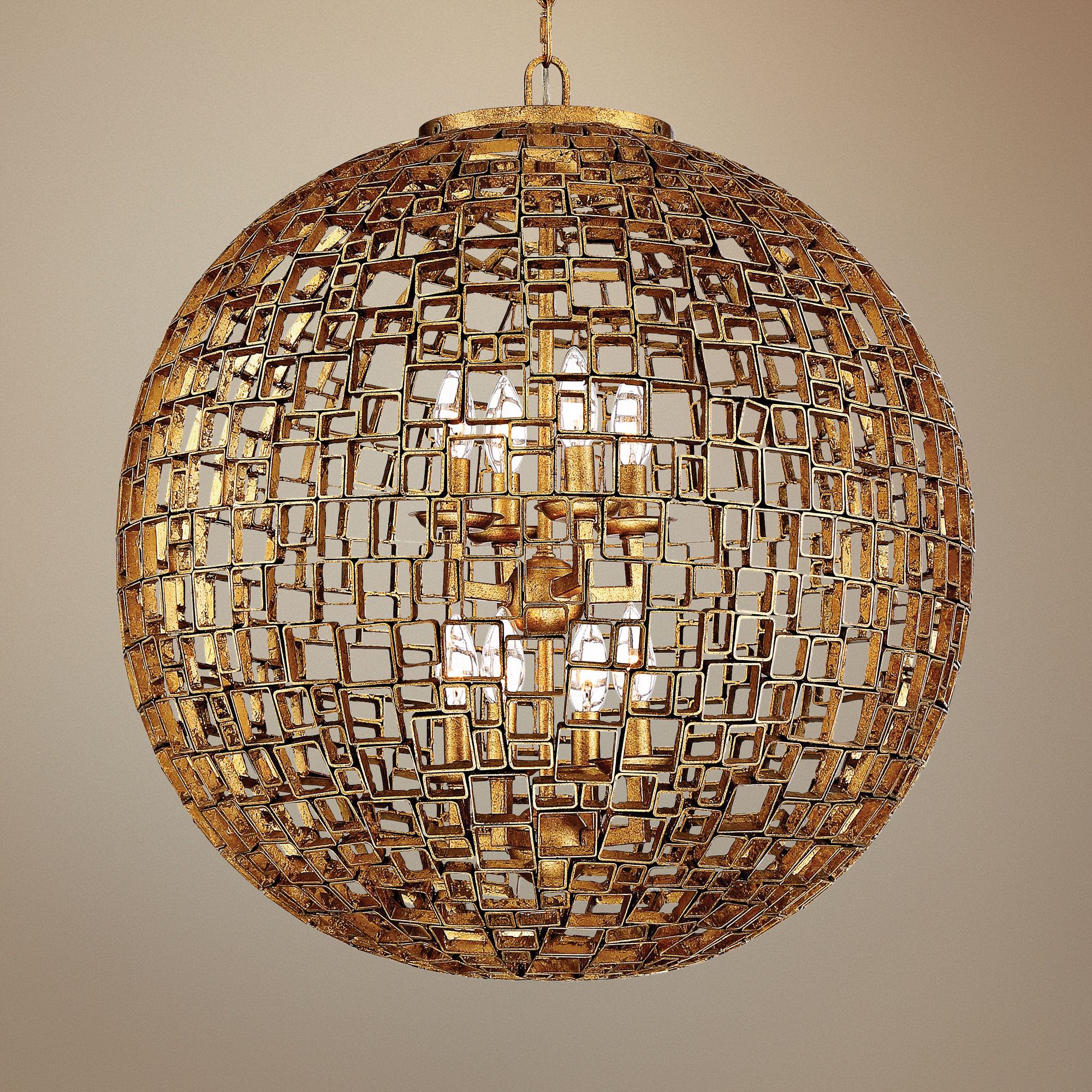 Abbondanza 24 1/2" Wide 8-Light Halcyon Gold Pendant