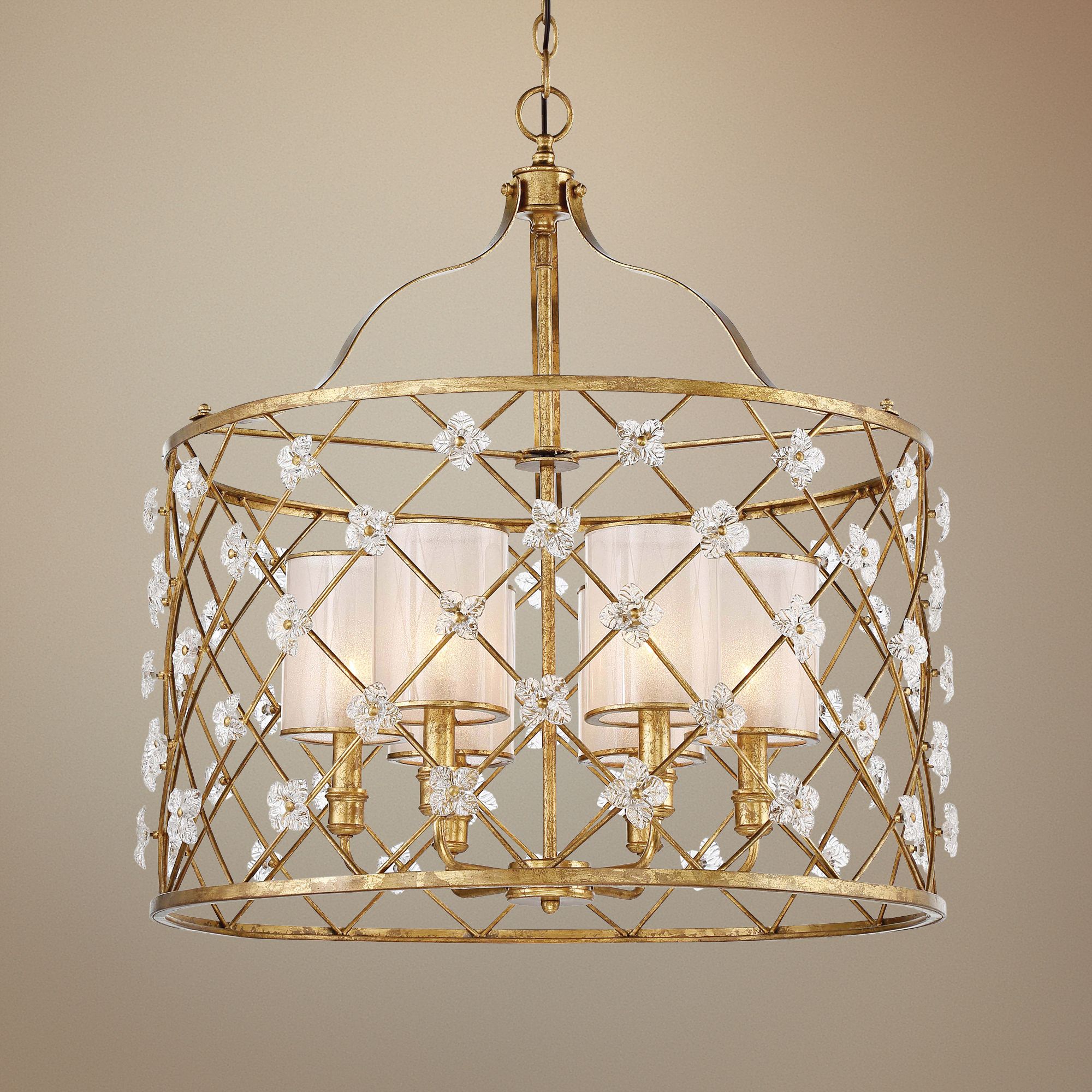 Victoria Park 26 1/2" Wide 6-Light Elara Gold Pendant