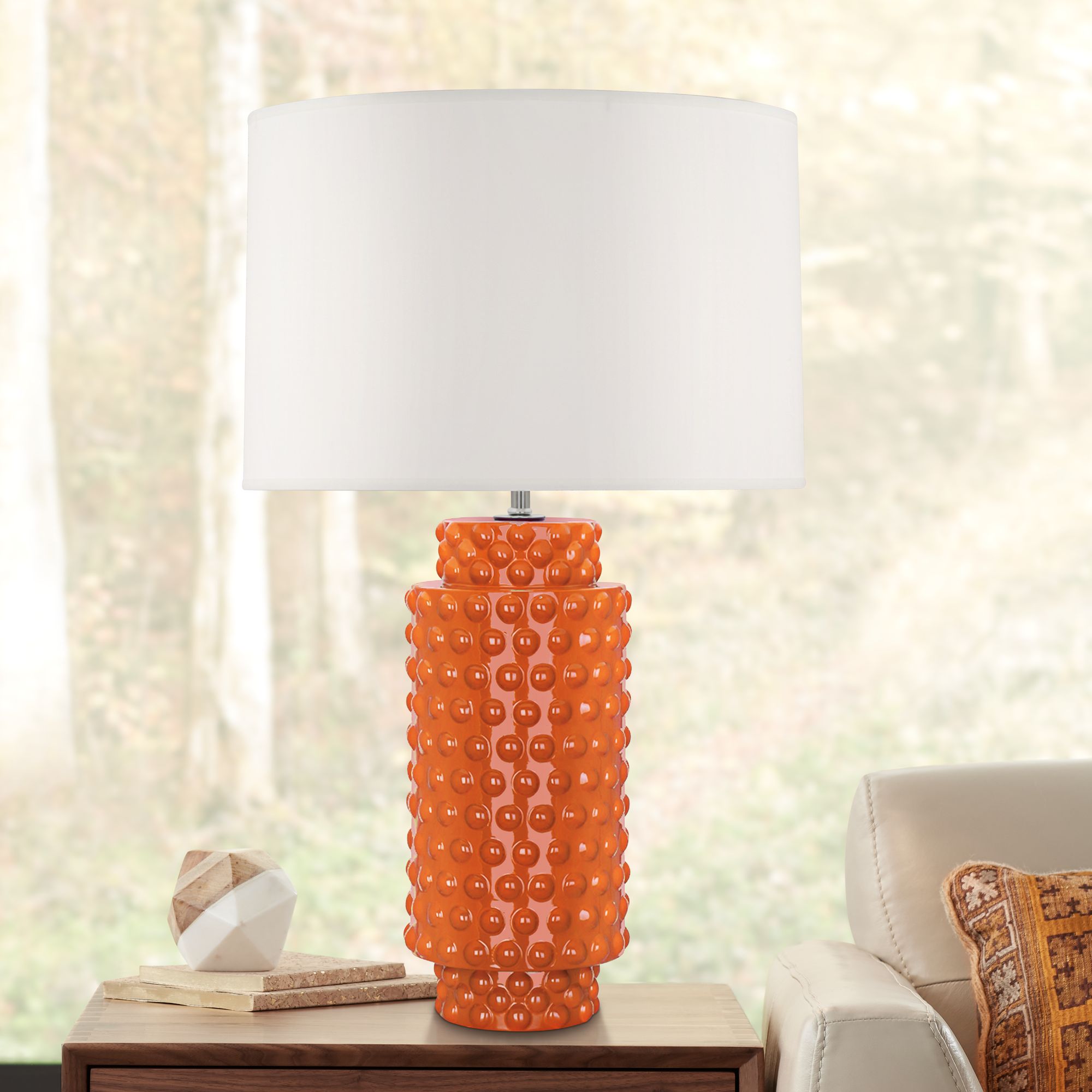 Robert Abbey Dolly Pumpkin Ceramic Table Lamp