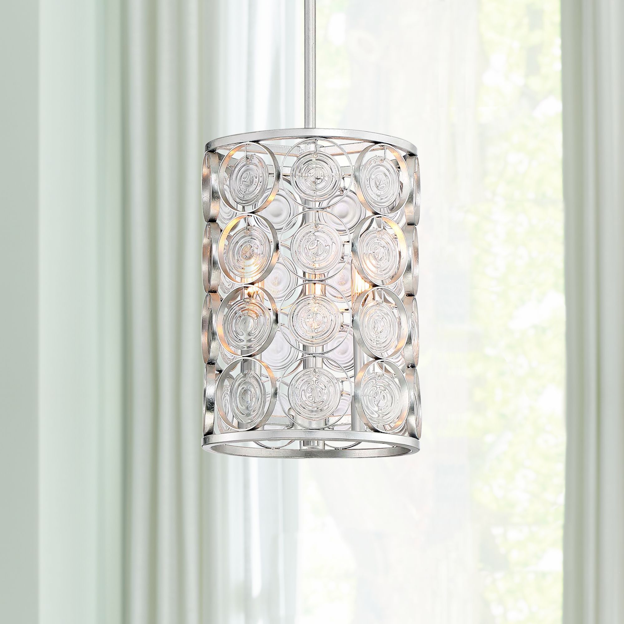 Culture Chic 9" Wide Catalina Silver 3-Light Mini Pendant