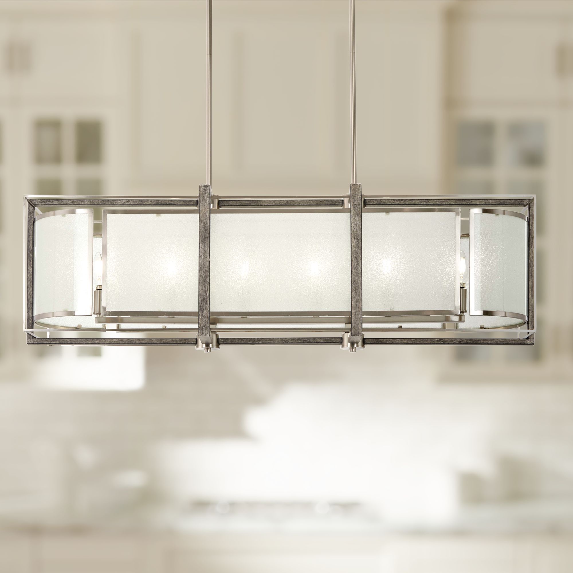 Tyson's Gate 42" Wide Nickel Kitchen Island Light Pendant