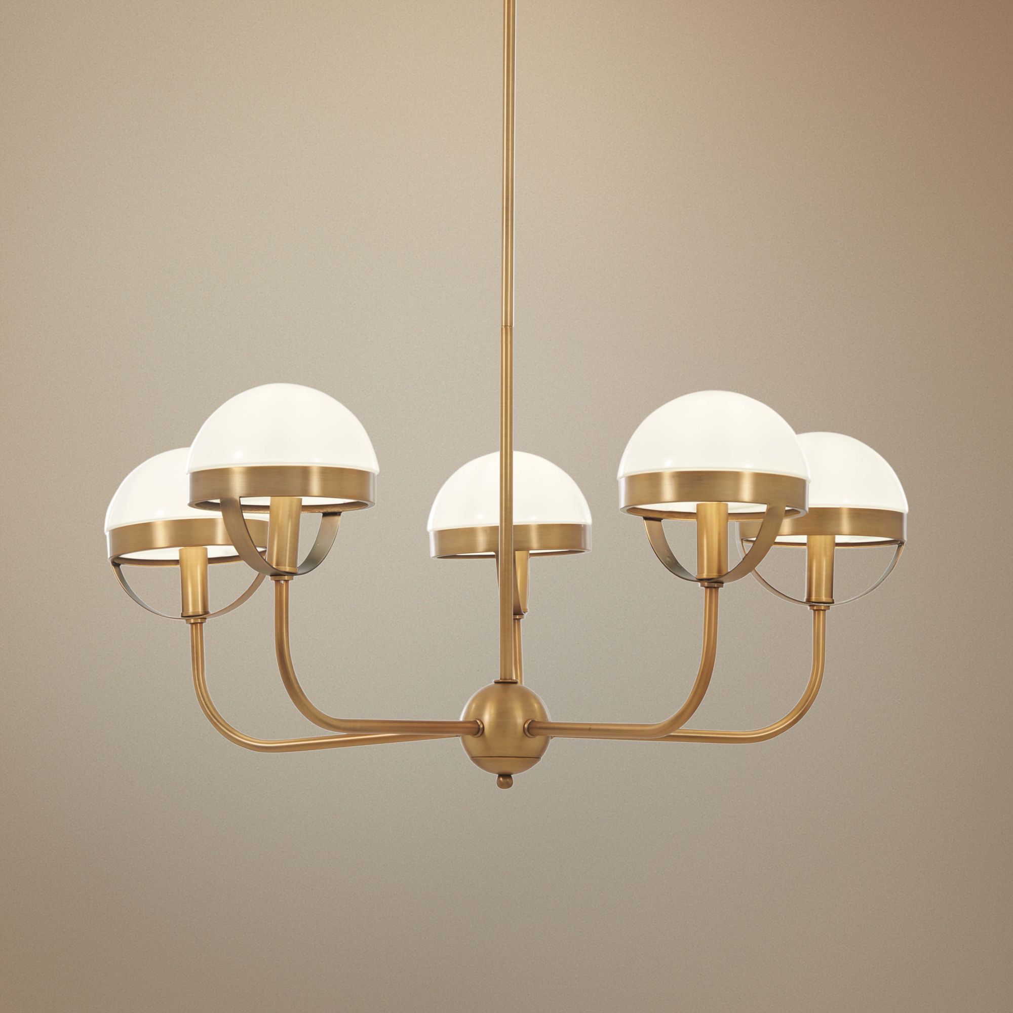 Tannehill 26 1/4" Wide Aged Brass 5-Light Chandelier