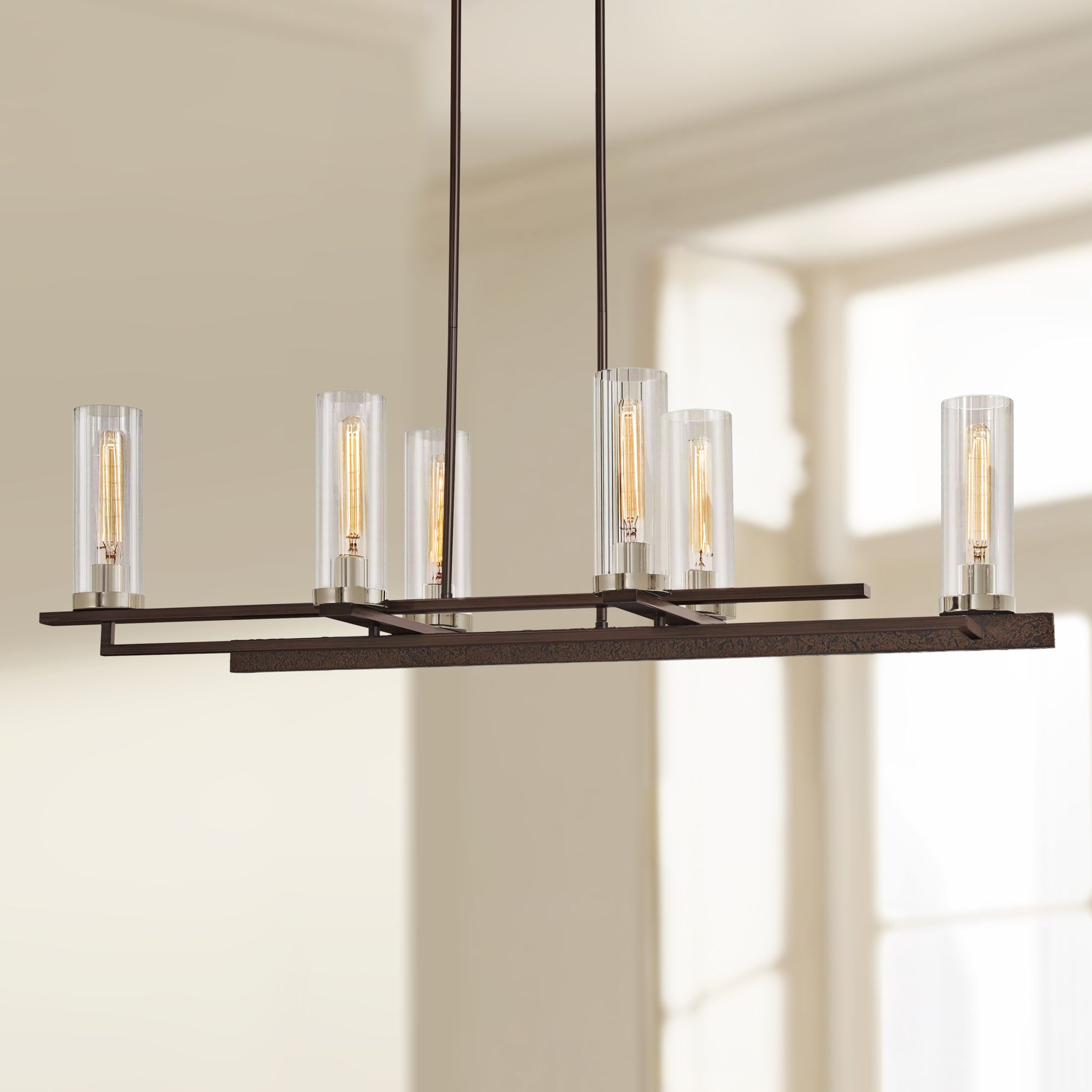 Maddox Roe 45 1/4"W Iron Ore Kitchen Island Light Pendant