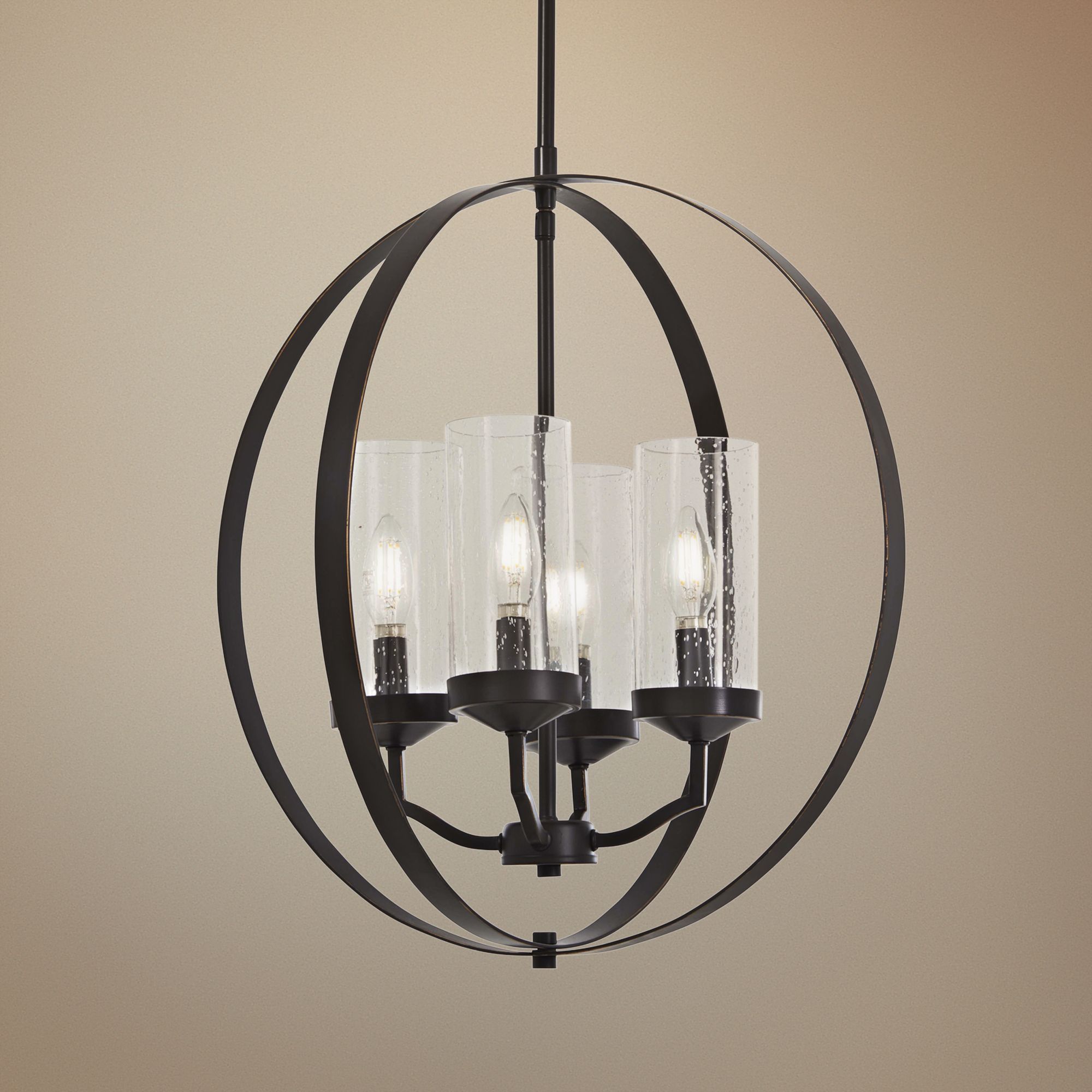 Elyton 20" Wide Downtown Bronze 4-Light Pendant