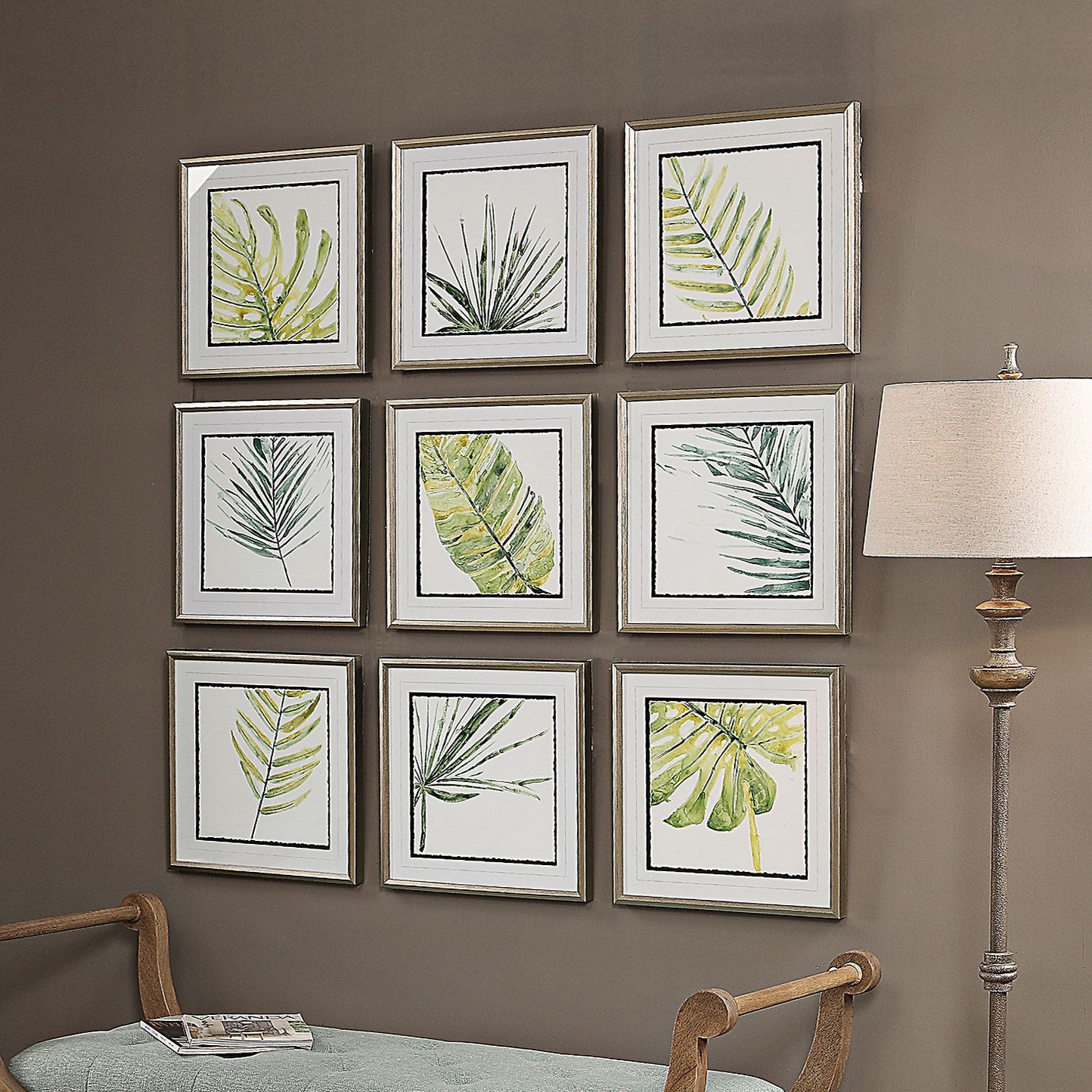 Verdant Impressions 17 1/2" Square 9-Piece Wall Art Set