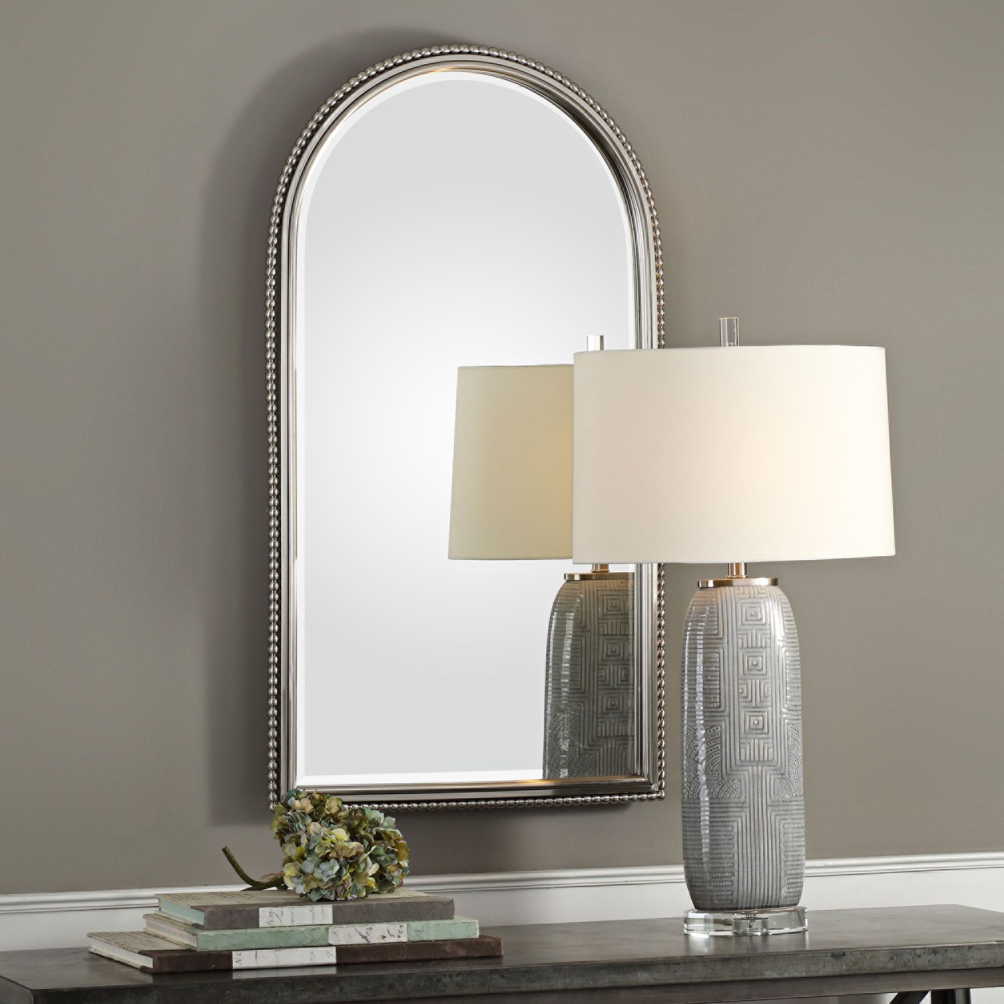 Uttermost Sherise Brushed Nickel 22 1/2" x 41" Wall Mirror